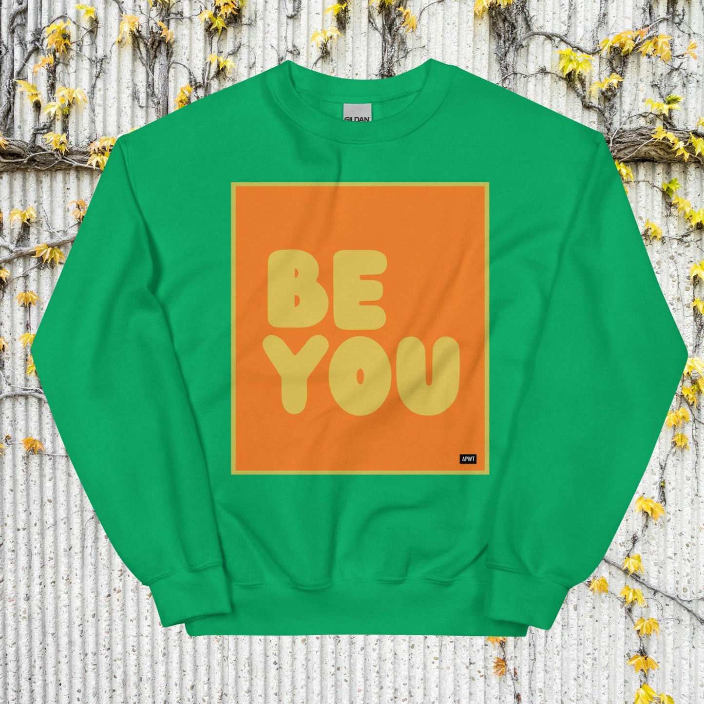 Be You in Orange and Yellow Unisex Crew Neck Sweatshirt - Available in Assorted Colors