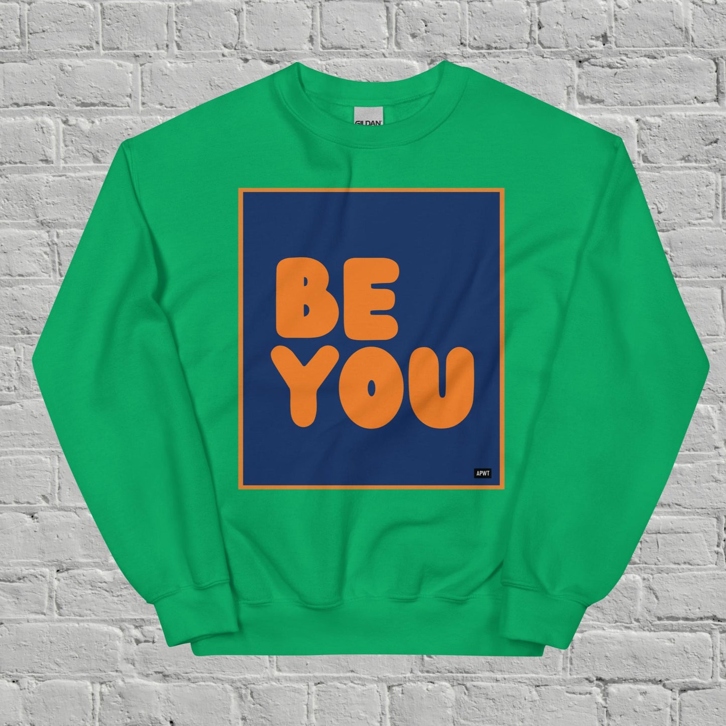 Be You in Blue and Orange Unisex Crew Neck Sweatshirt - Available in Assorted Colors