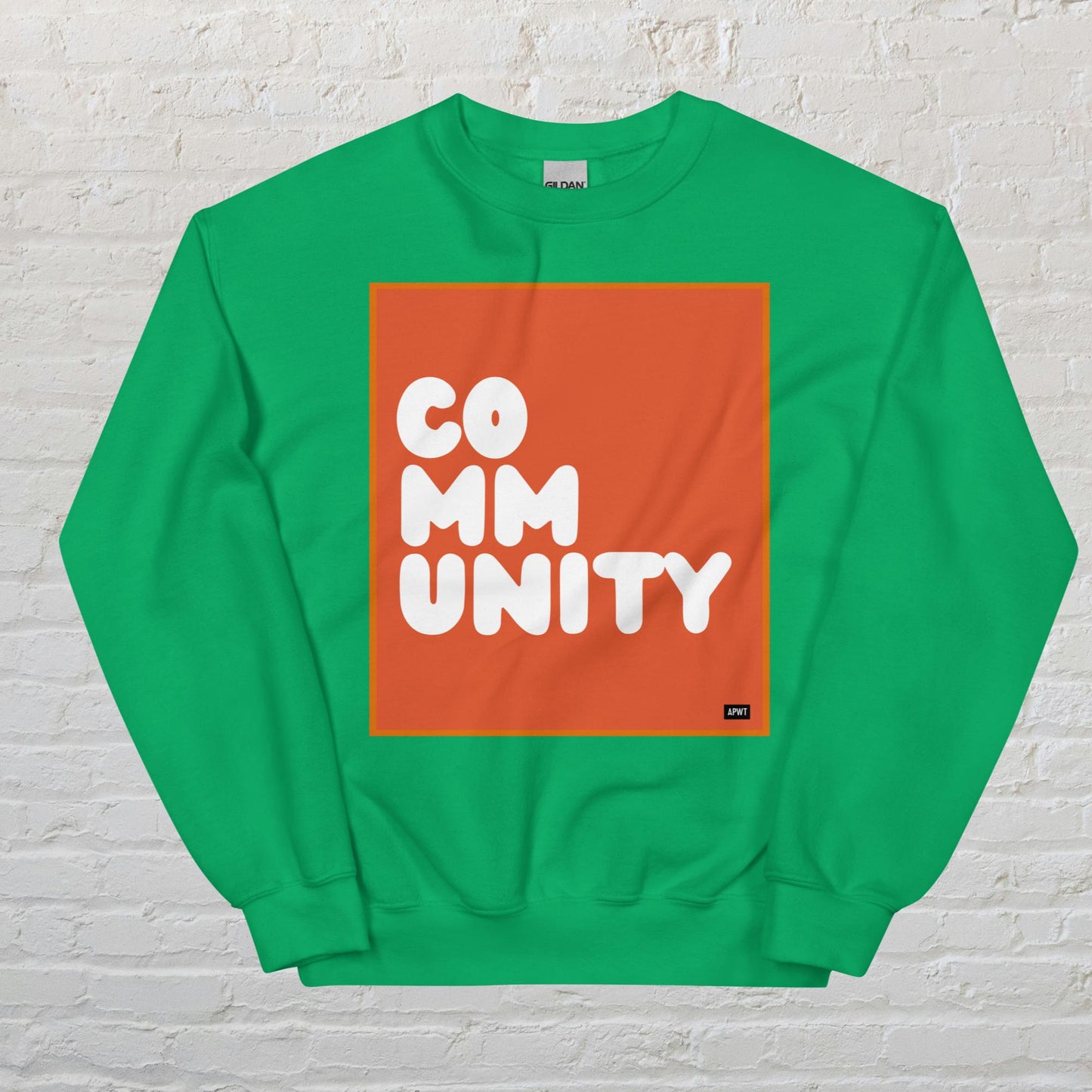A Community in Tangerine Unisex Crew Neck Sweatshirt - Available in Assorted Colors