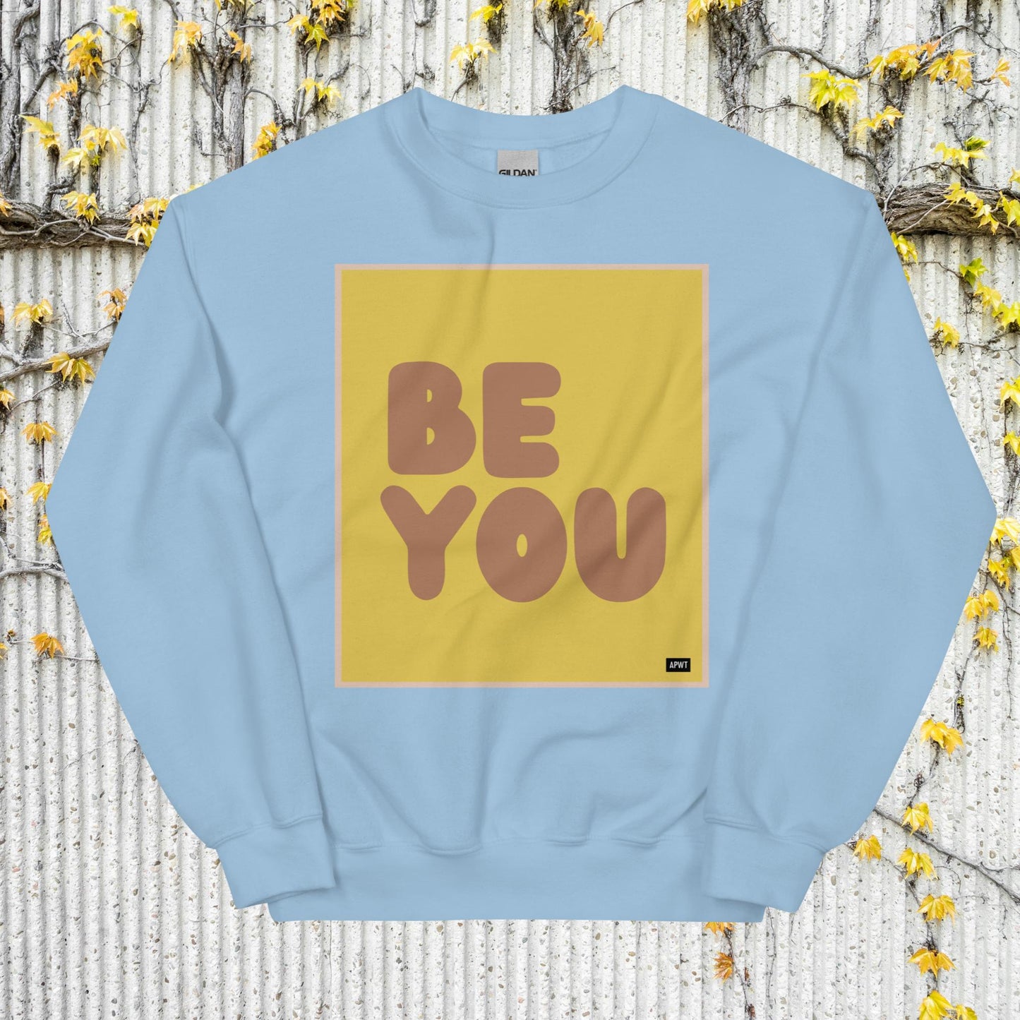 Be You in Yellow and Brown Unisex Crew Neck Sweatshirt - Available in Assorted Colors