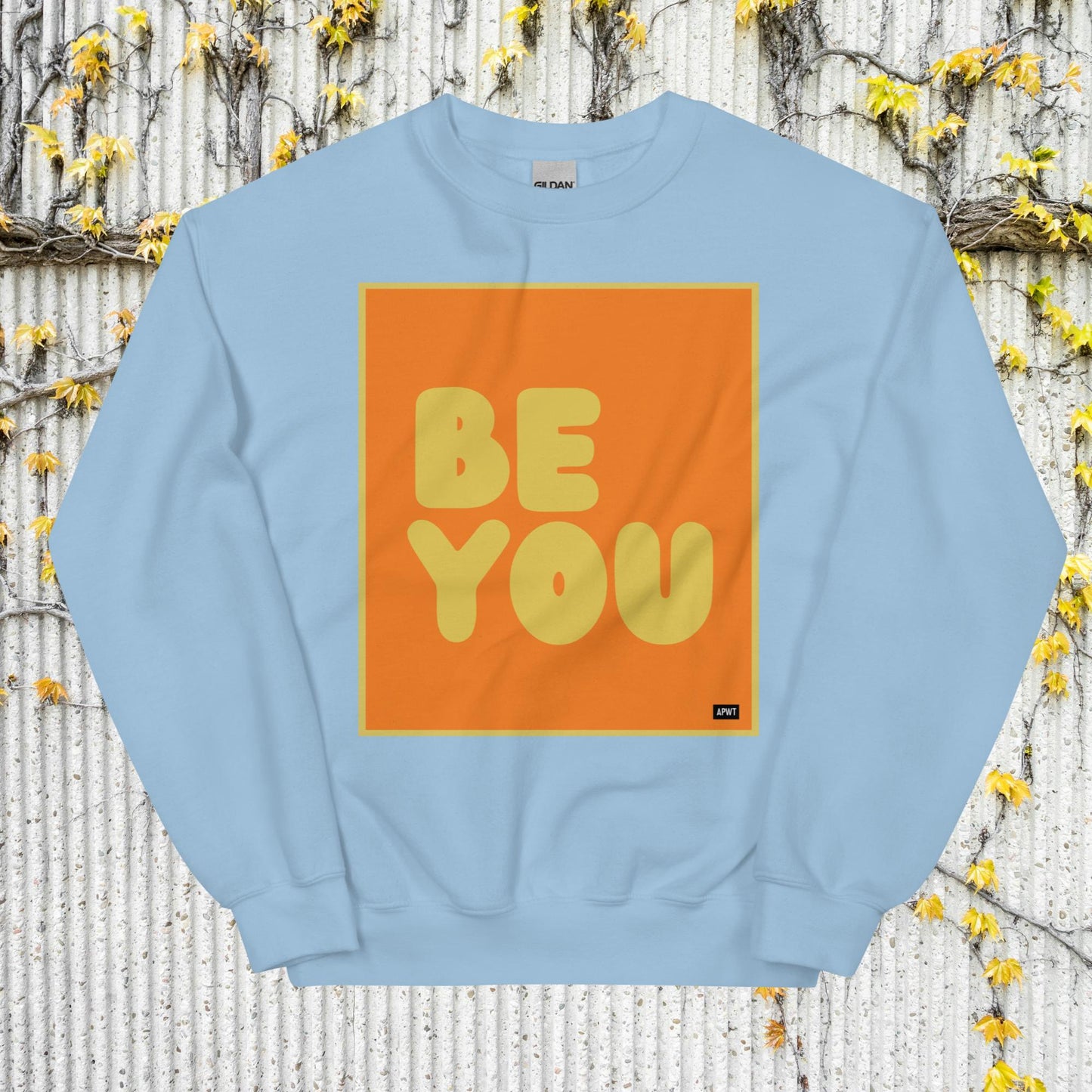 Be You in Orange and Yellow Unisex Crew Neck Sweatshirt - Available in Assorted Colors