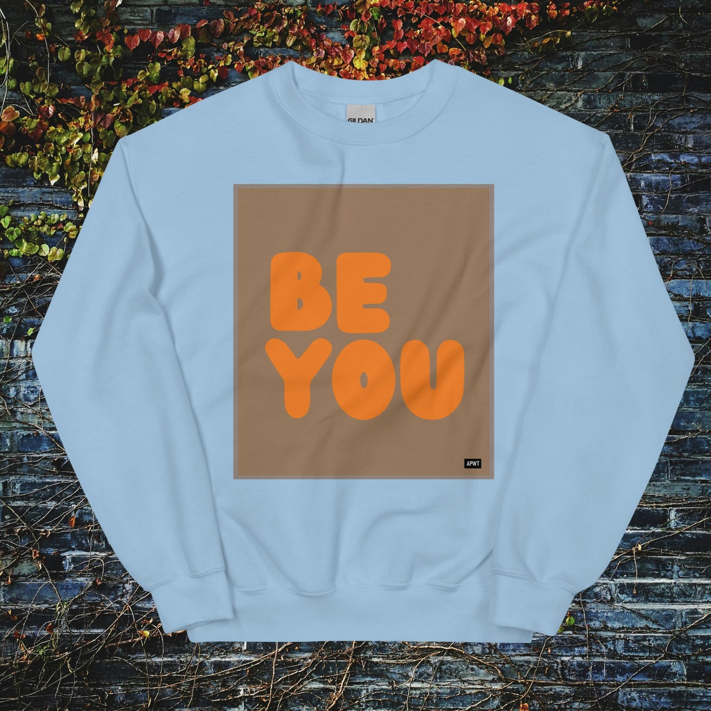 Be You in Brown and Orange Unisex Crew Neck Sweatshirt - Available in Assorted Colors