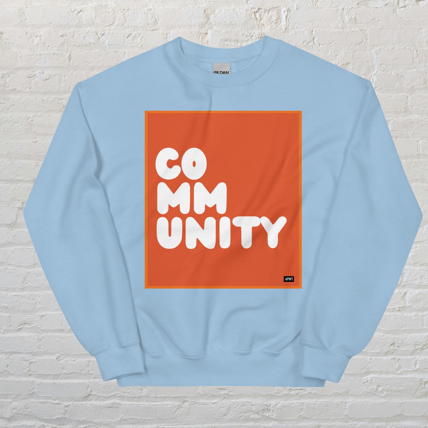 A Community in Tangerine Unisex Crew Neck Sweatshirt - Available in Assorted Colors
