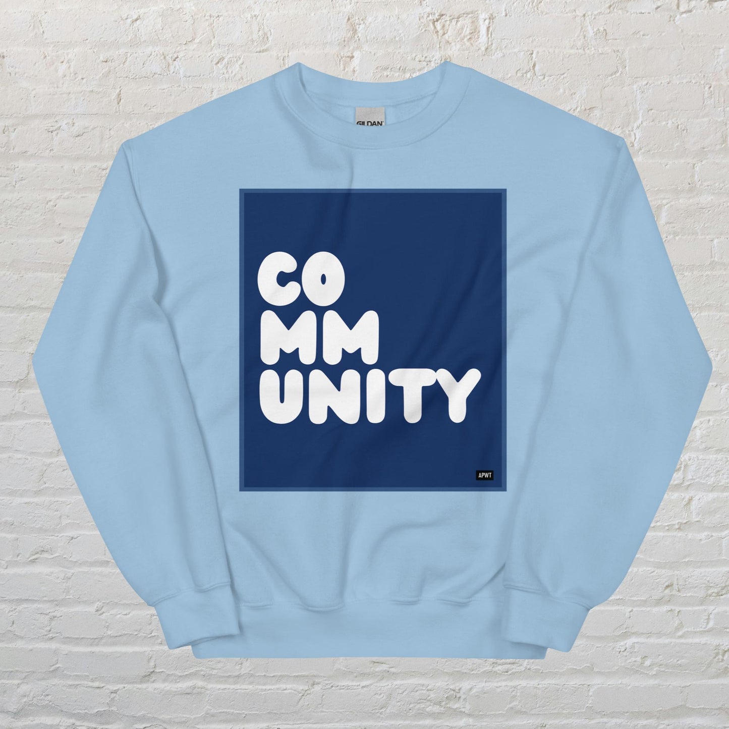 A Community in Dark Blue Unisex Crew Neck Sweatshirt