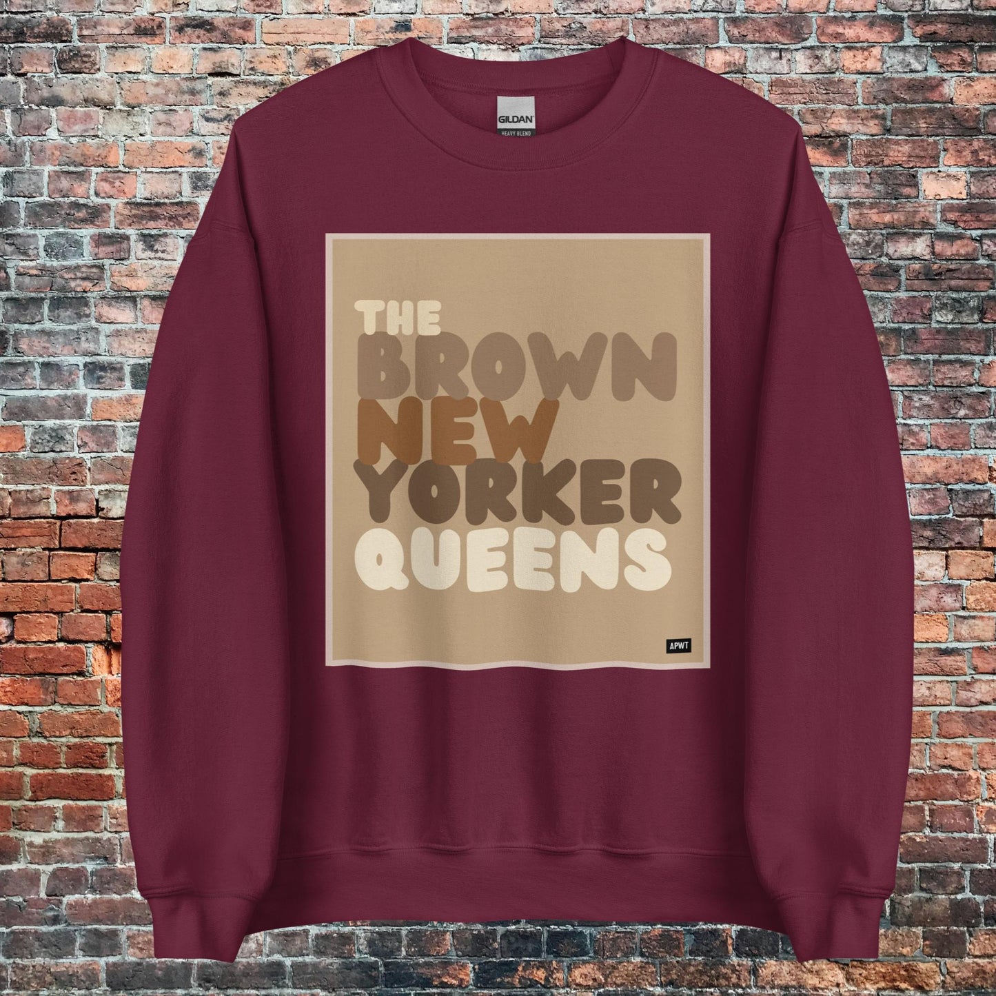 The Brown New Yorker Queens Unisex Crew Neck Sweatshirt - Available in Assorted Color
