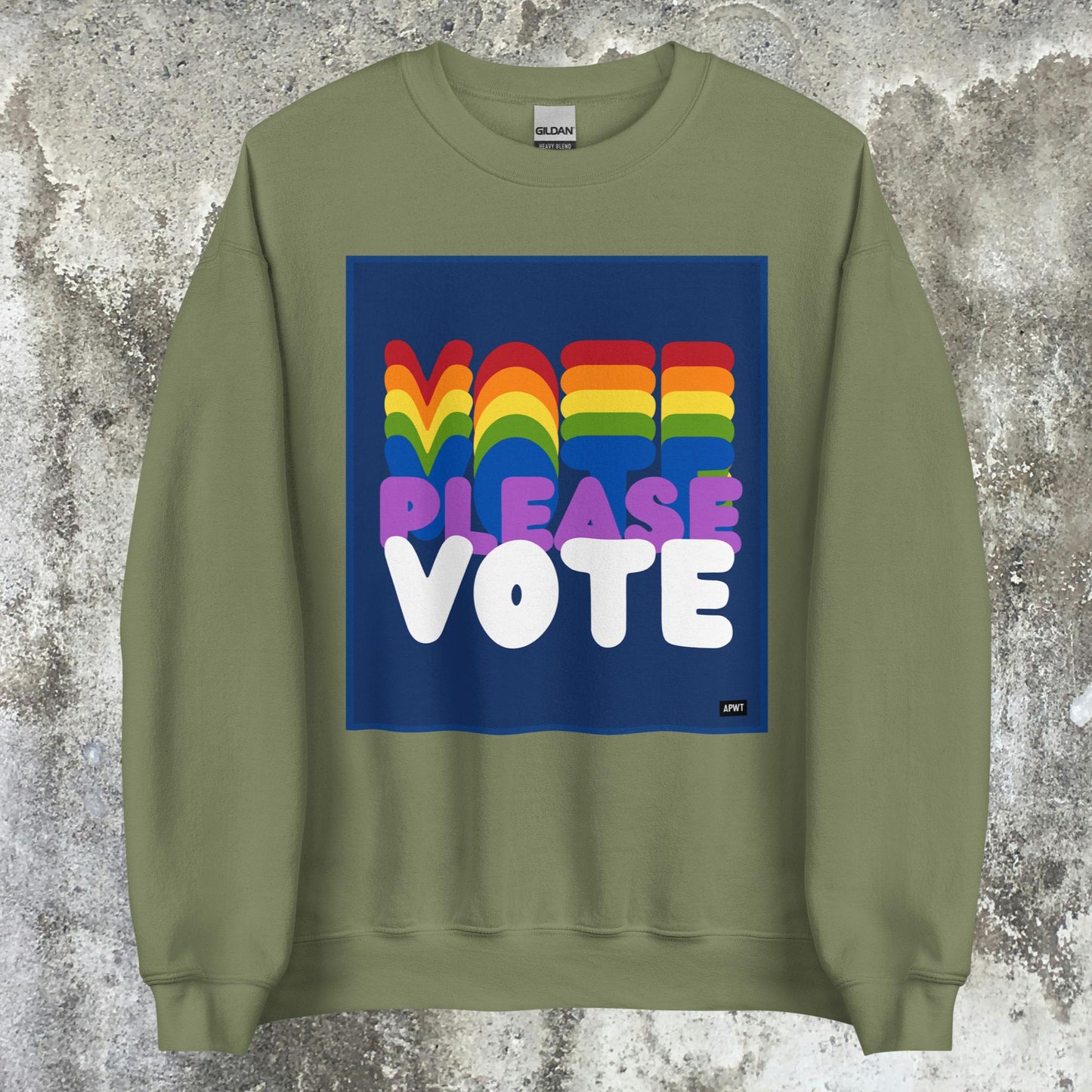 Please Vote in Color Unisex Crew Neck Sweatshirt - Available in Assorted Colors