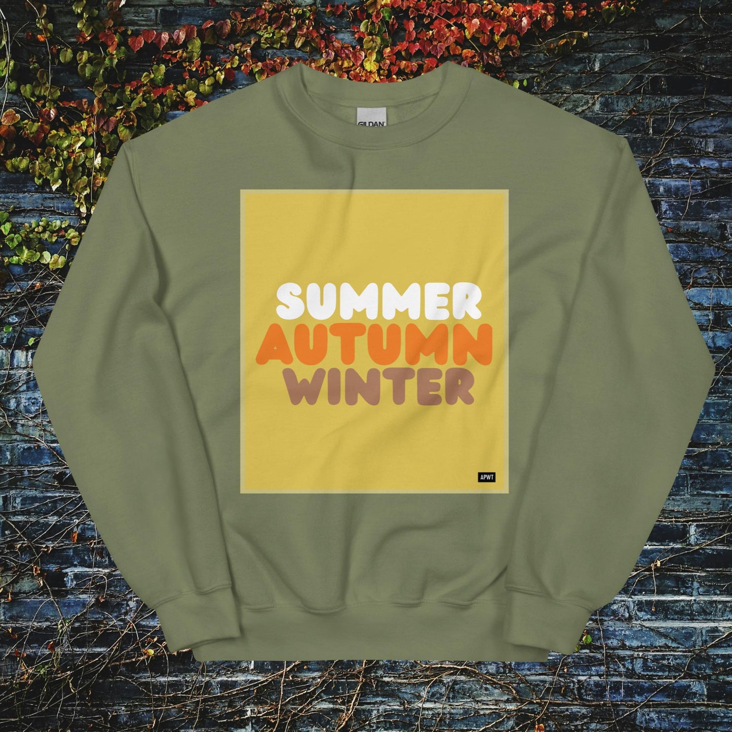 Autumn in Yellow Unisex Crew Neck Sweatshirt - Available in Assorted Colors