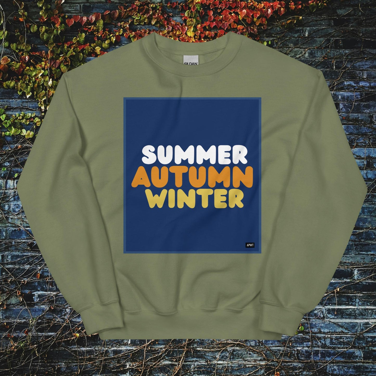 Autumn in Blue Unisex Crew Neck Sweatshirt - Available in Assorted Colors