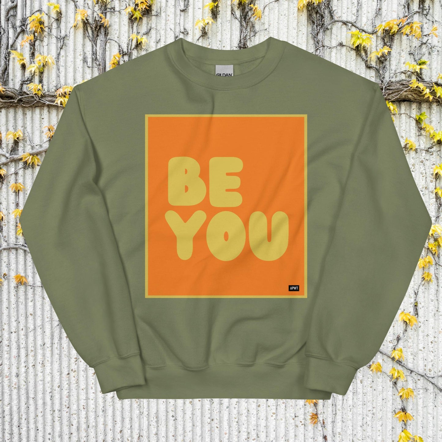 Be You in Orange and Yellow Unisex Crew Neck Sweatshirt - Available in Assorted Colors