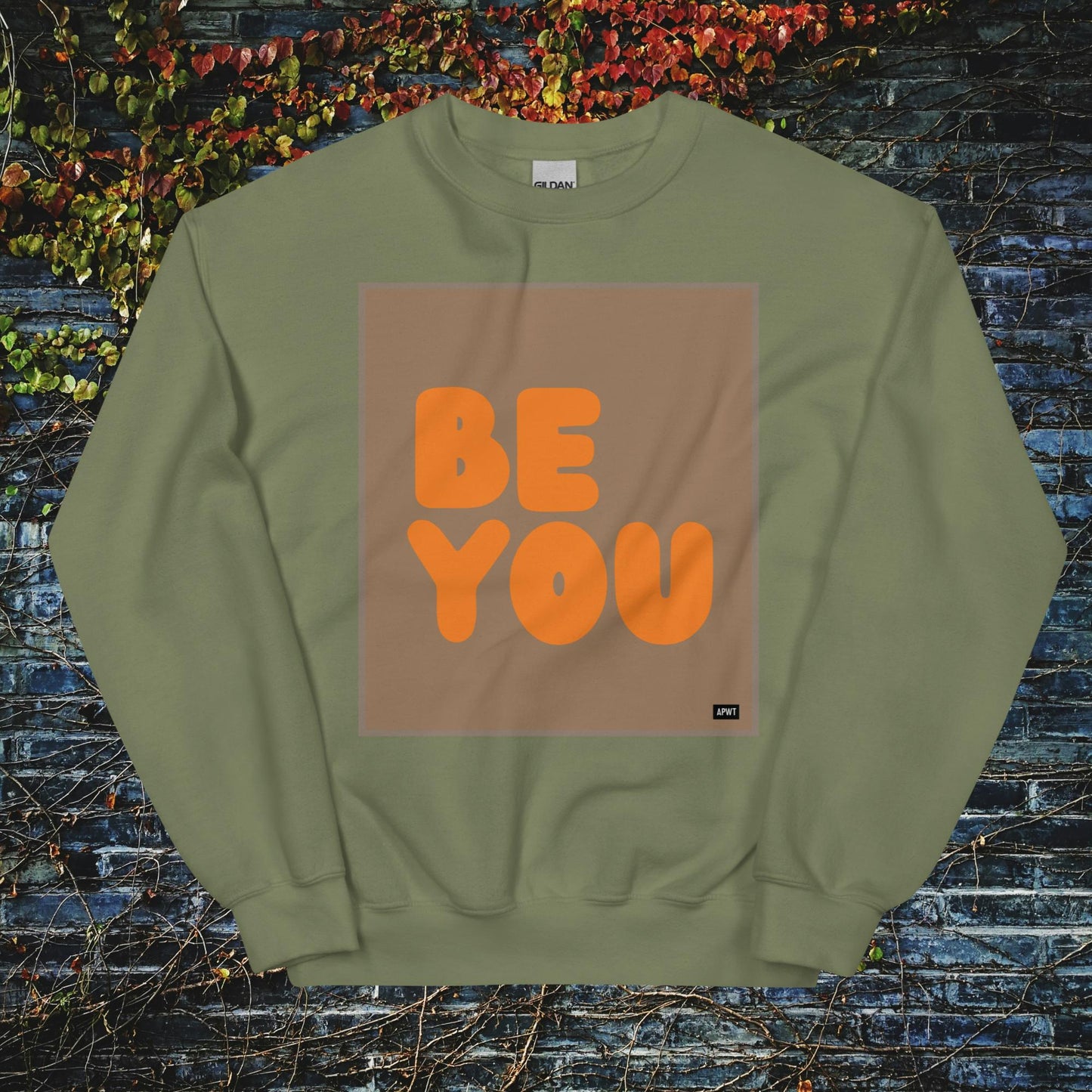 Be You in Brown and Orange Unisex Crew Neck Sweatshirt - Available in Assorted Colors