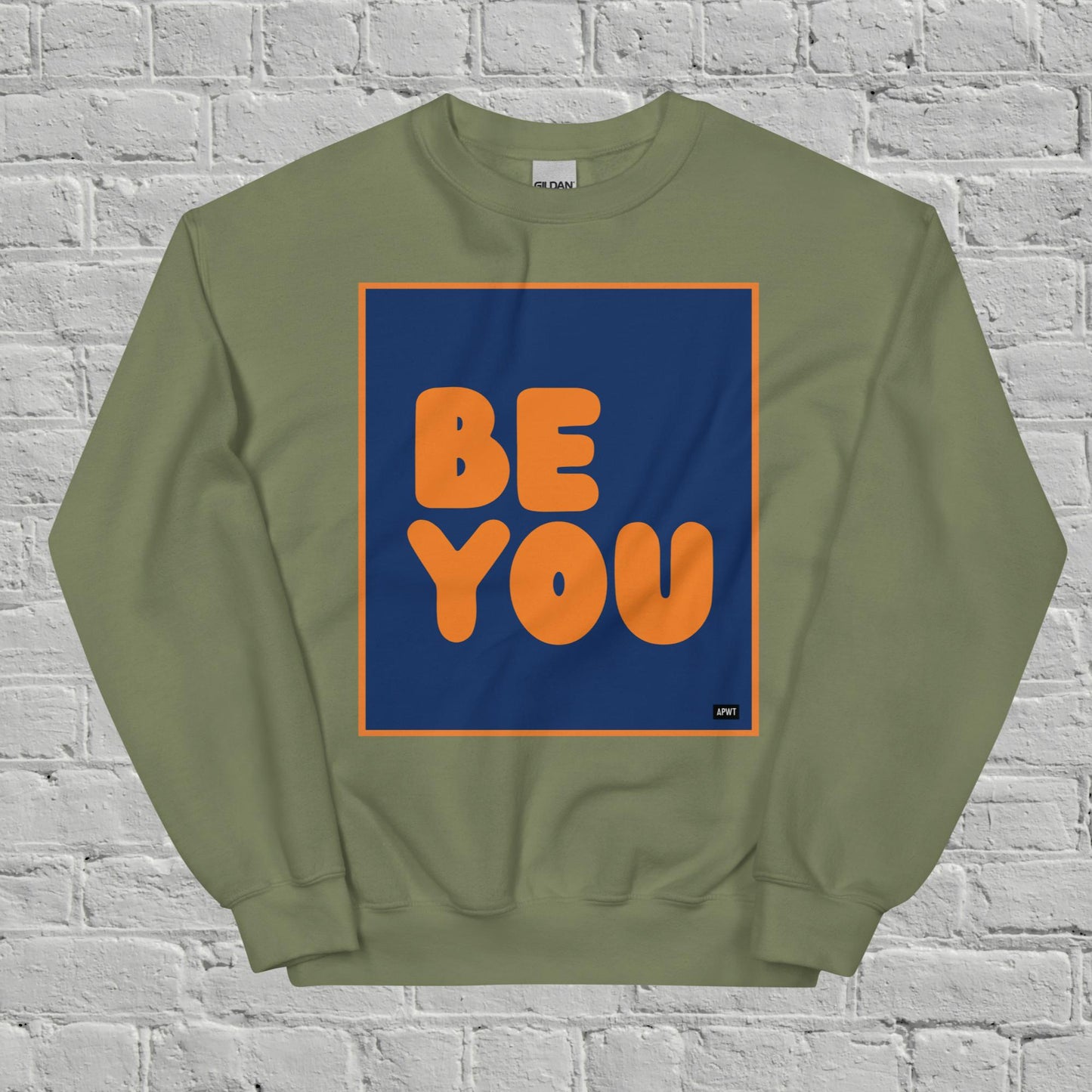 Be You in Blue and Orange Unisex Crew Neck Sweatshirt - Available in Assorted Colors