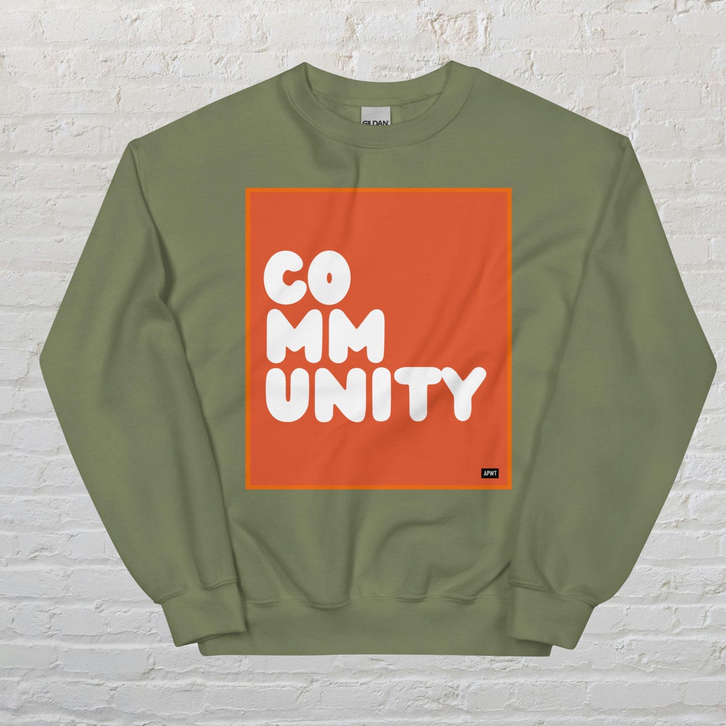 A Community in Tangerine Unisex Crew Neck Sweatshirt - Available in Assorted Colors