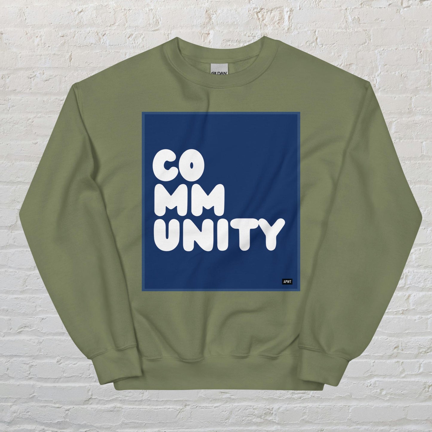 A Community in Dark Blue Unisex Crew Neck Sweatshirt