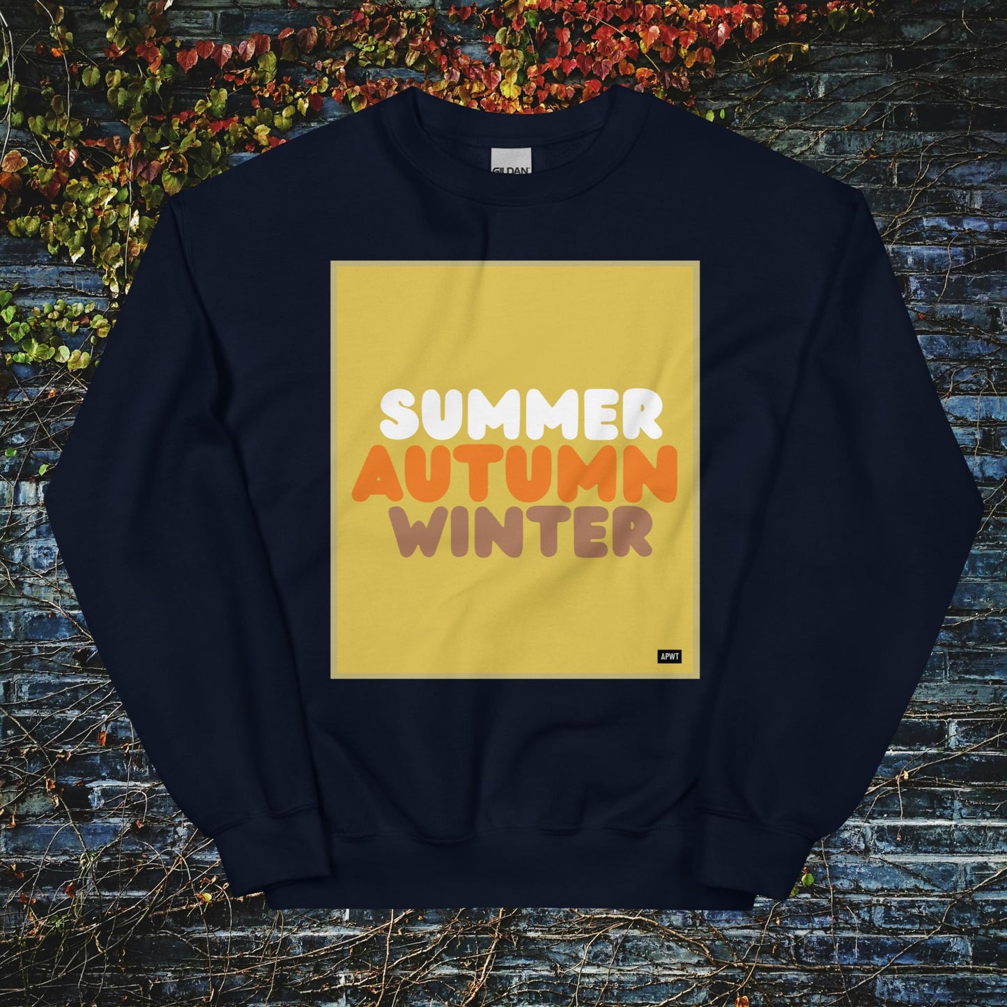 Autumn in Yellow Unisex Crew Neck Sweatshirt - Available in Assorted Colors