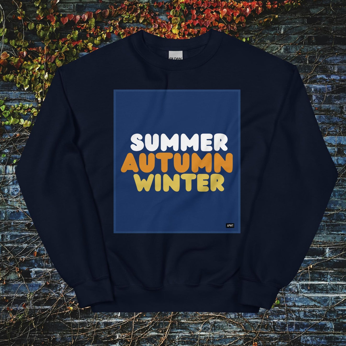 Autumn in Blue Unisex Crew Neck Sweatshirt - Available in Assorted Colors