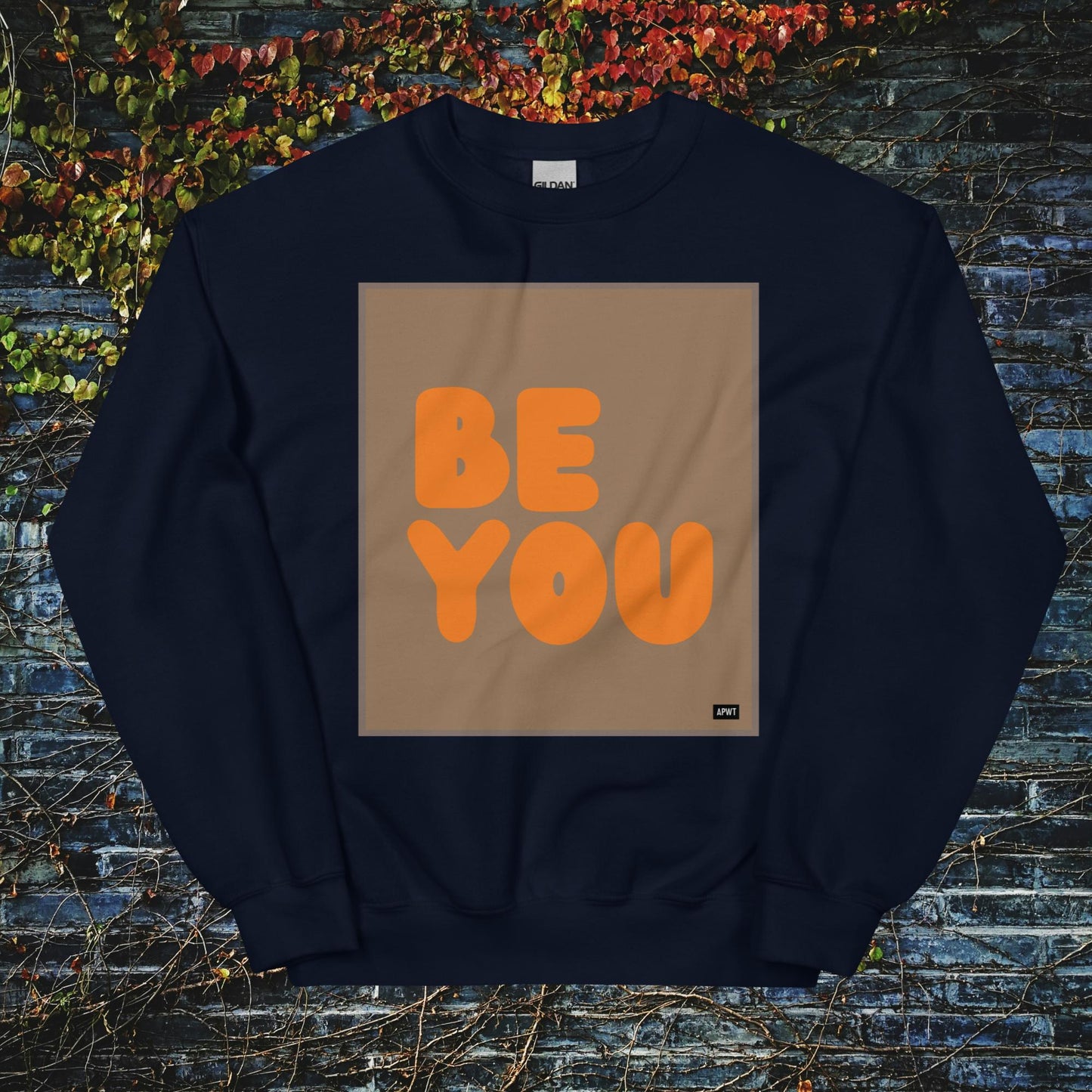 Be You in Brown and Orange Unisex Crew Neck Sweatshirt - Available in Assorted Colors