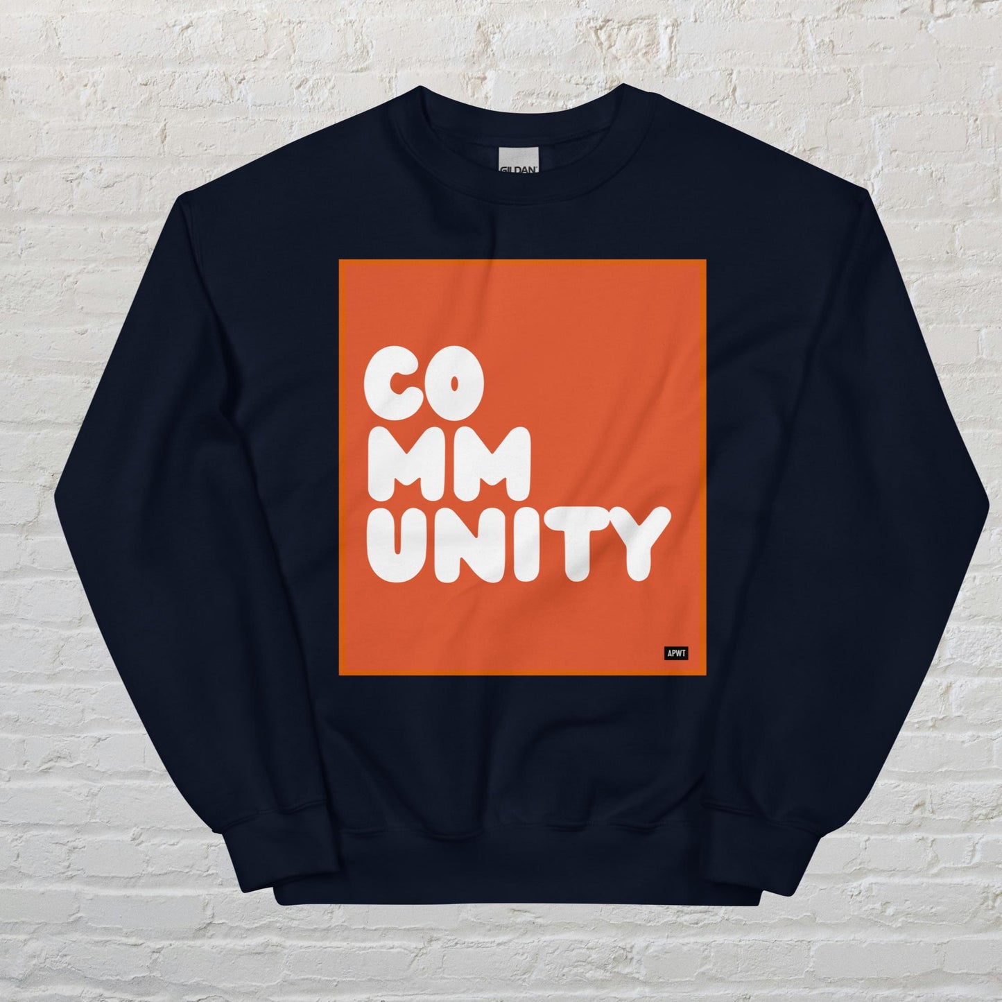 A Community in Tangerine Unisex Crew Neck Sweatshirt - Available in Assorted Colors