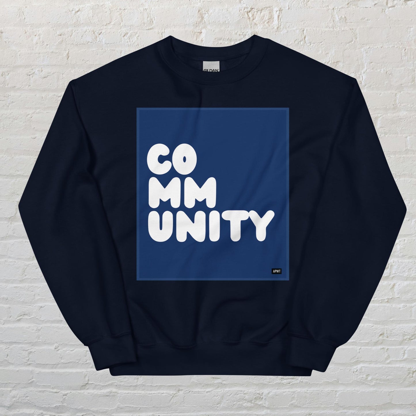 A Community in Dark Blue Unisex Crew Neck Sweatshirt