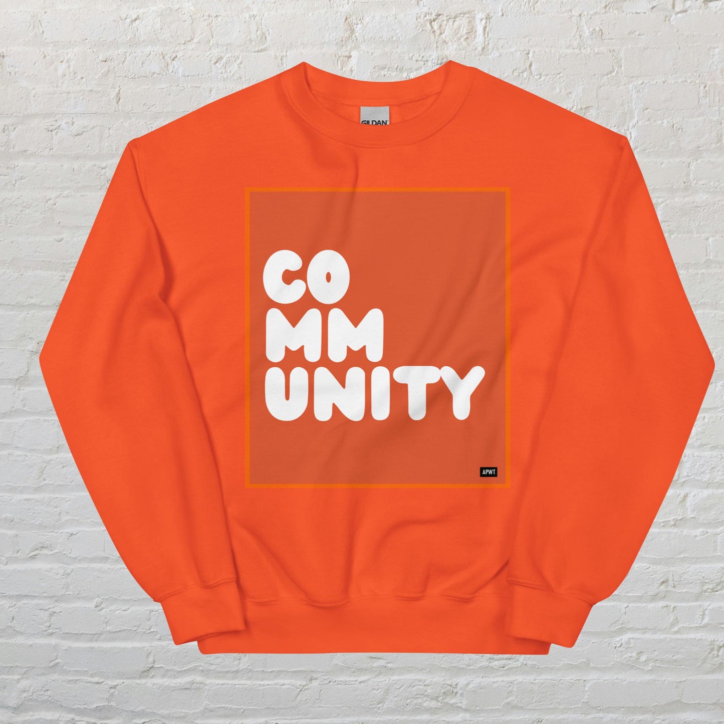 A Community in Tangerine Unisex Crew Neck Sweatshirt - Available in Assorted Colors