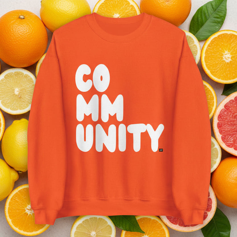 A Community in Orange Citrus Unisex Crew Neck Sweatshirt