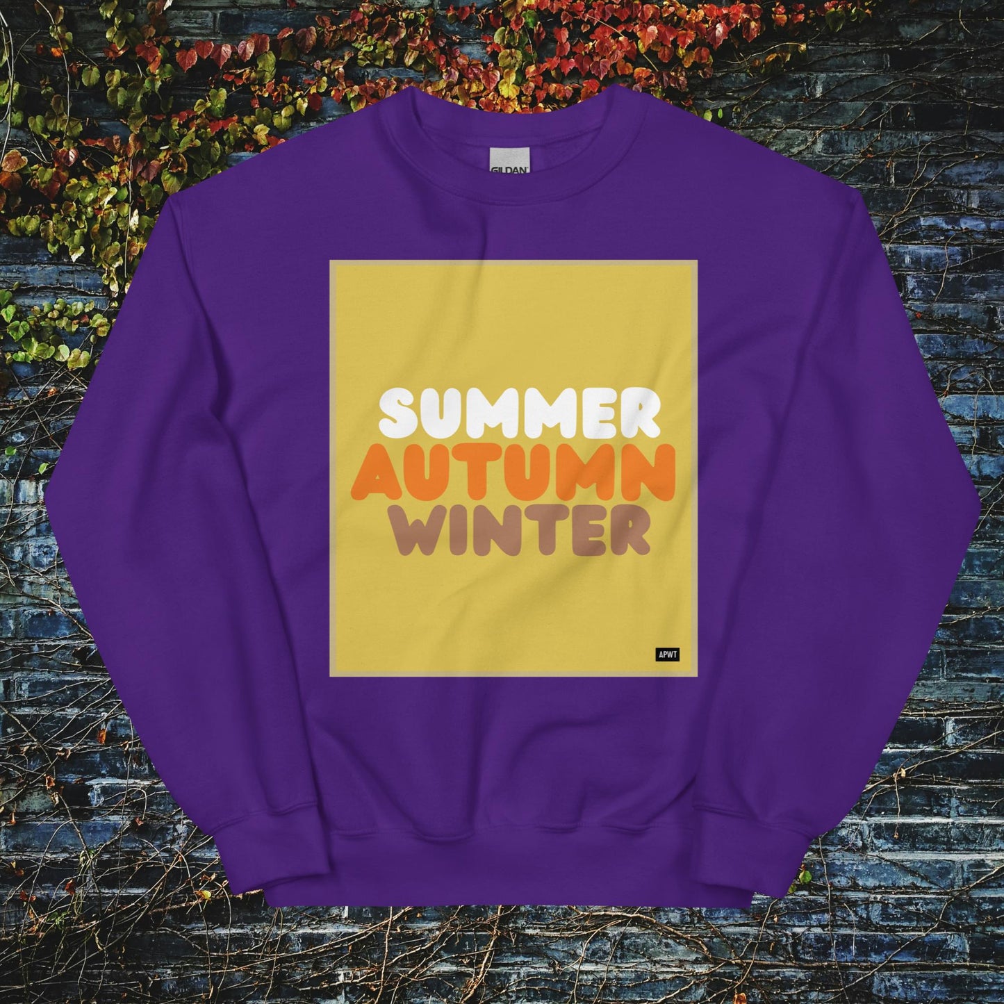 Autumn in Yellow Unisex Crew Neck Sweatshirt - Available in Assorted Colors