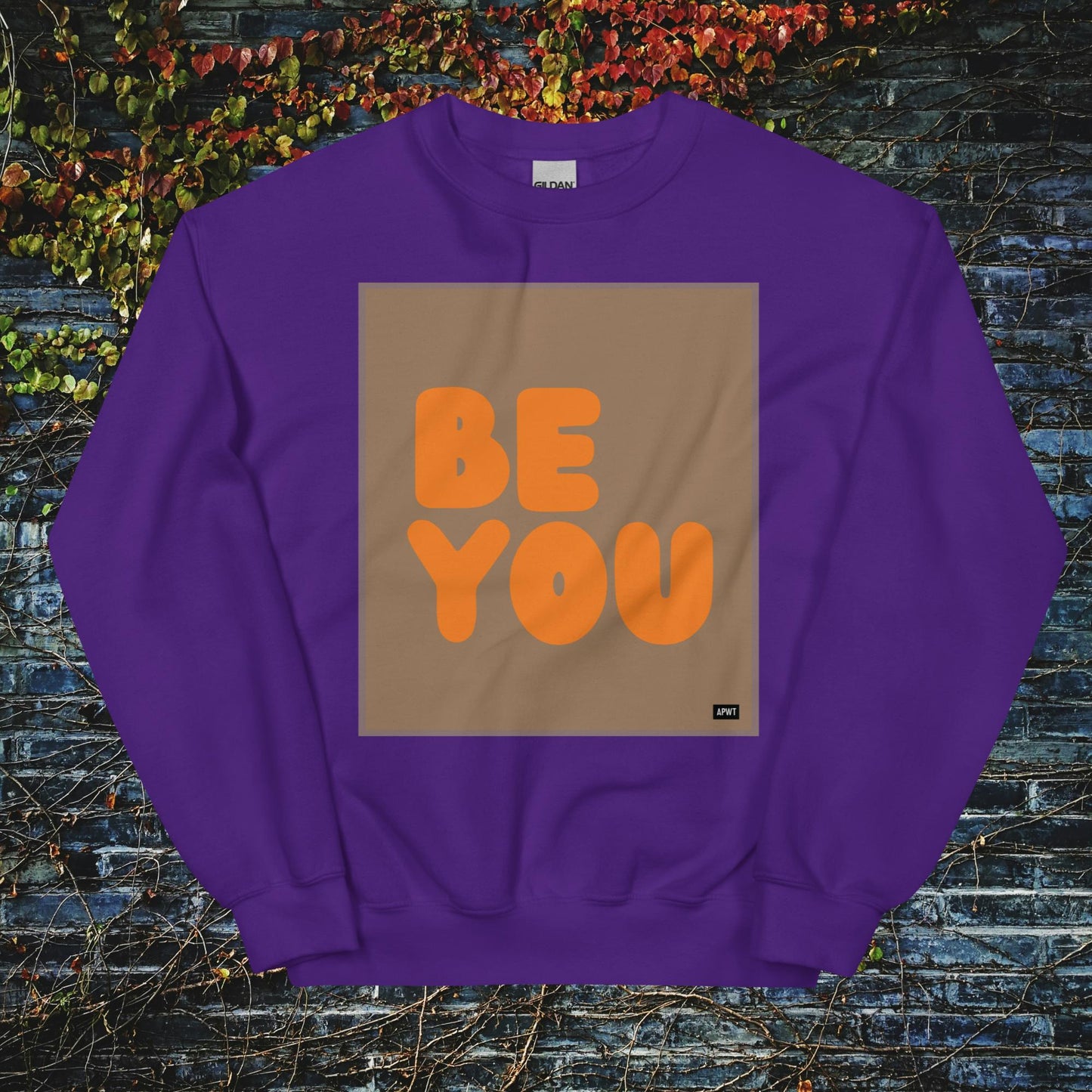 Be You in Brown and Orange Unisex Crew Neck Sweatshirt - Available in Assorted Colors