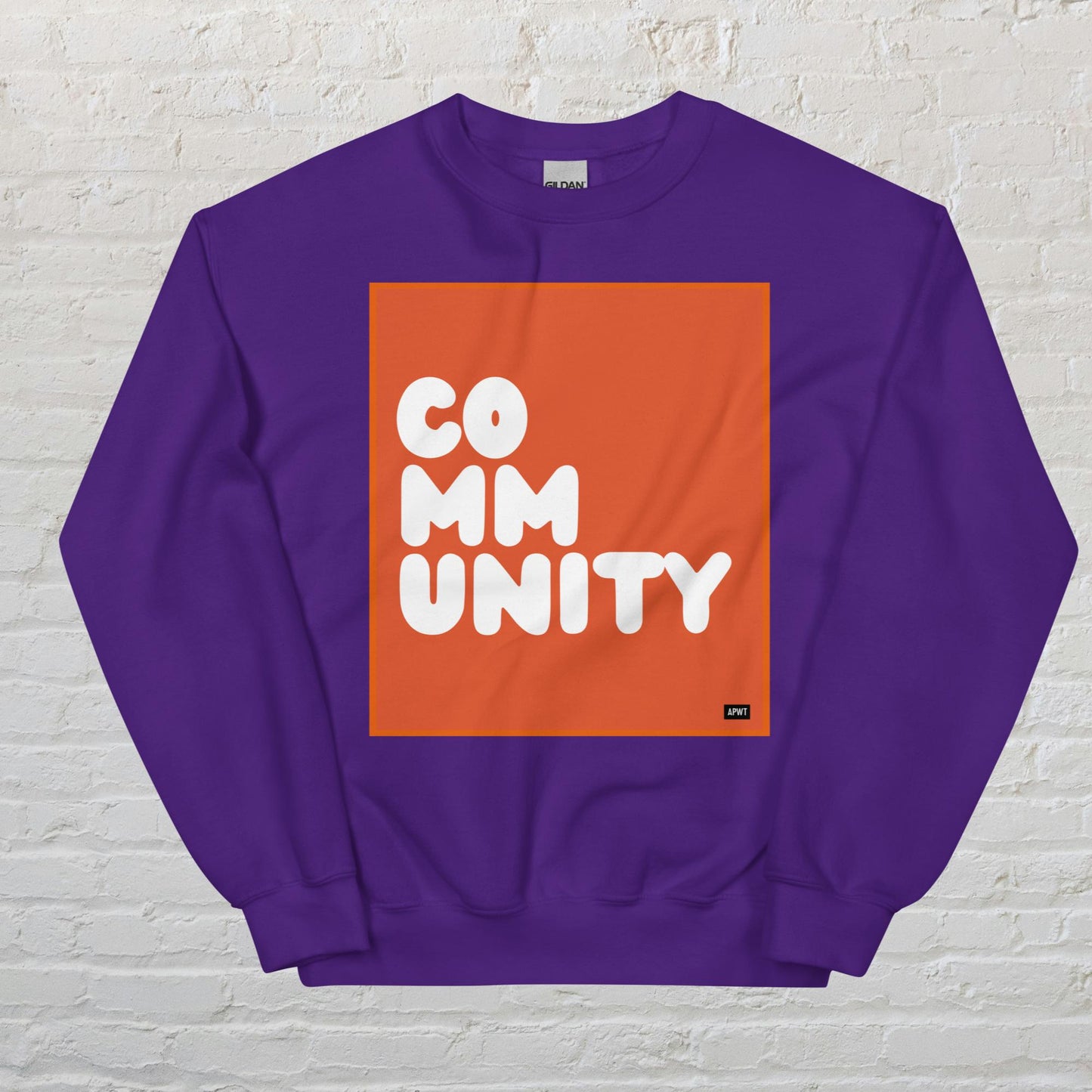 A Community in Tangerine Unisex Crew Neck Sweatshirt - Available in Assorted Colors