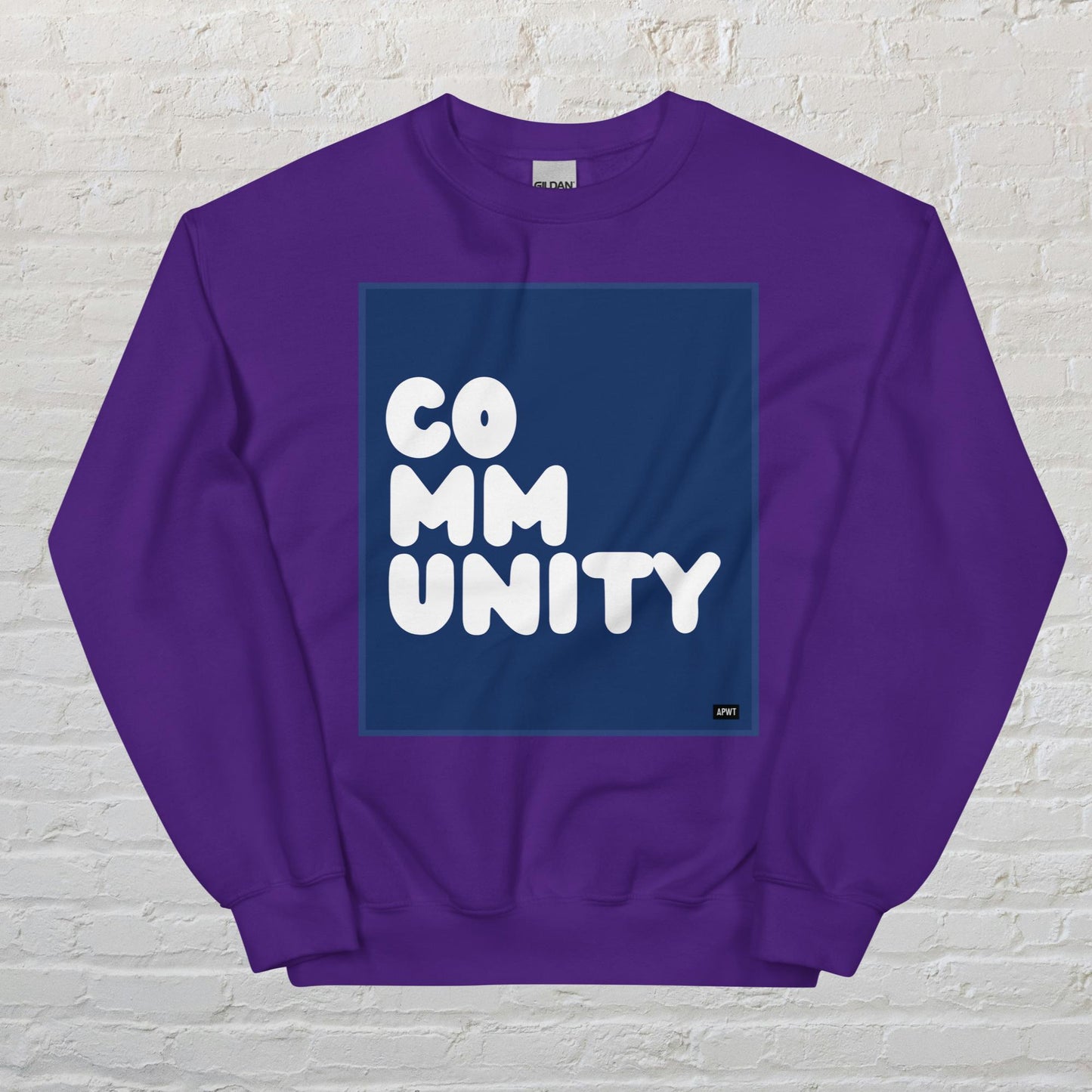 A Community in Dark Blue Unisex Crew Neck Sweatshirt