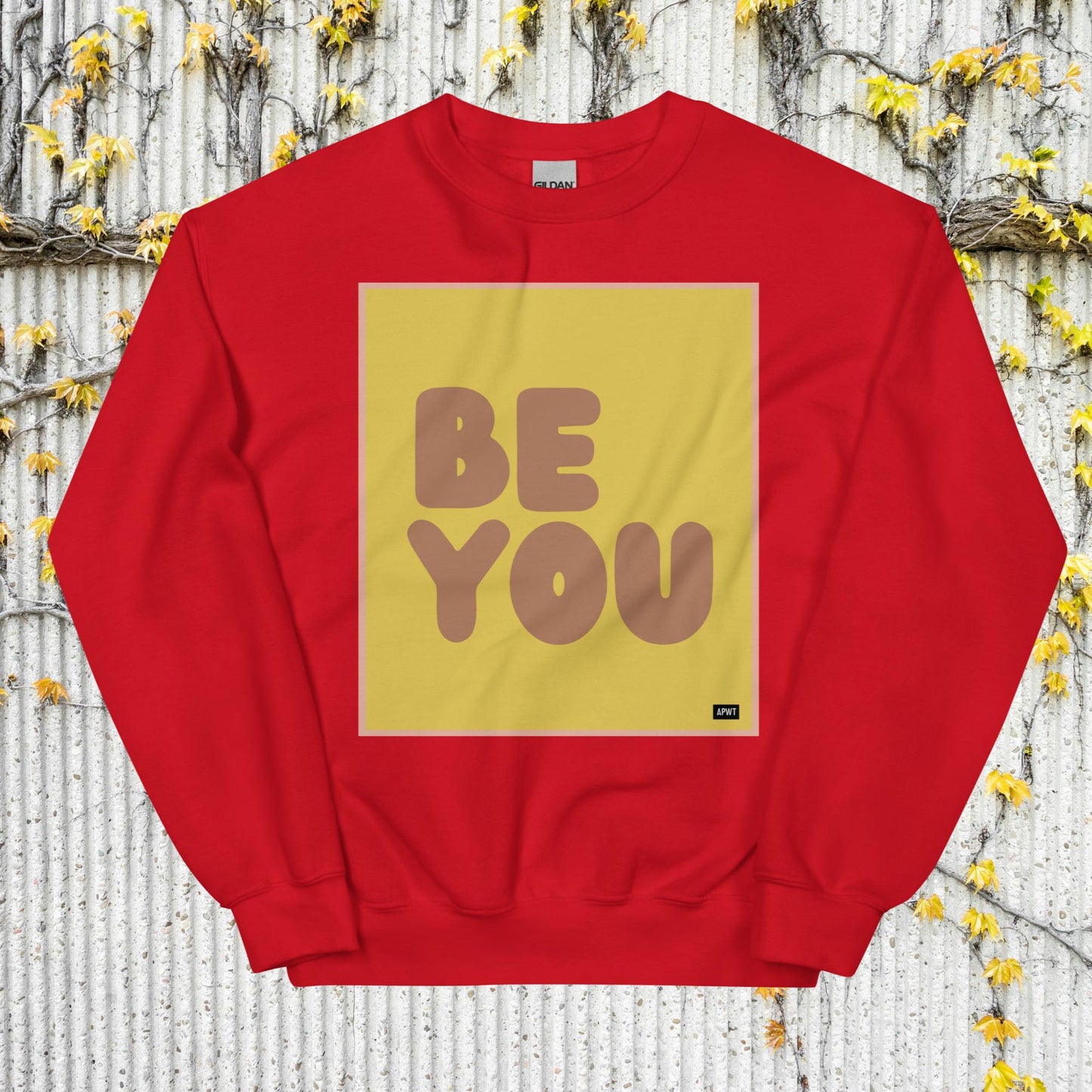 Be You in Yellow and Brown Unisex Crew Neck Sweatshirt - Available in Assorted Colors