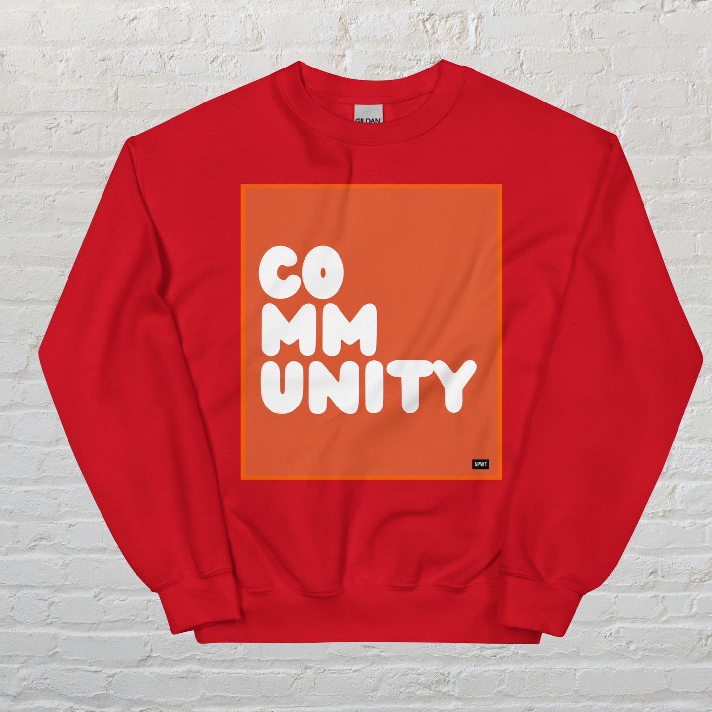 A Community in Tangerine Unisex Crew Neck Sweatshirt - Available in Assorted Colors