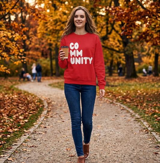 A Community in Balloon Red Unisex Crew Neck Sweatshirt - The APWT Gift Shop