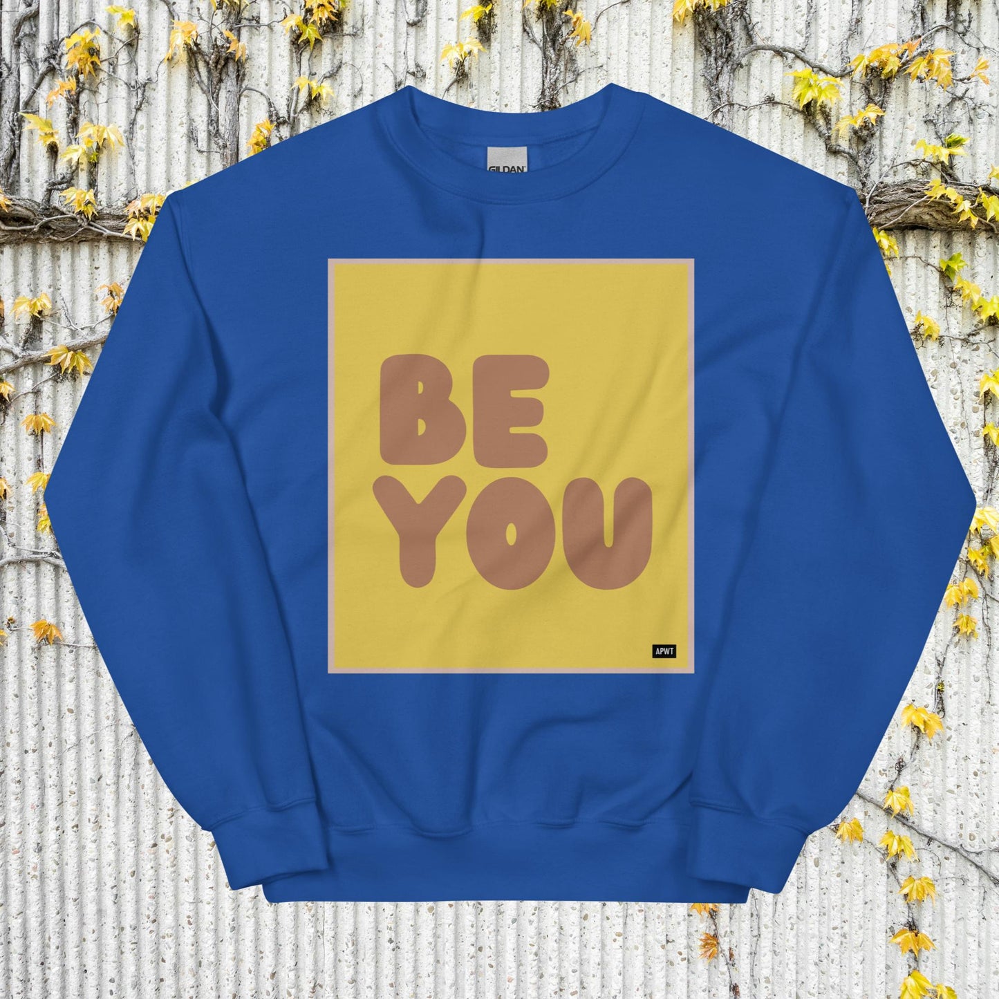 Be You in Yellow and Brown Unisex Crew Neck Sweatshirt - Available in Assorted Colors