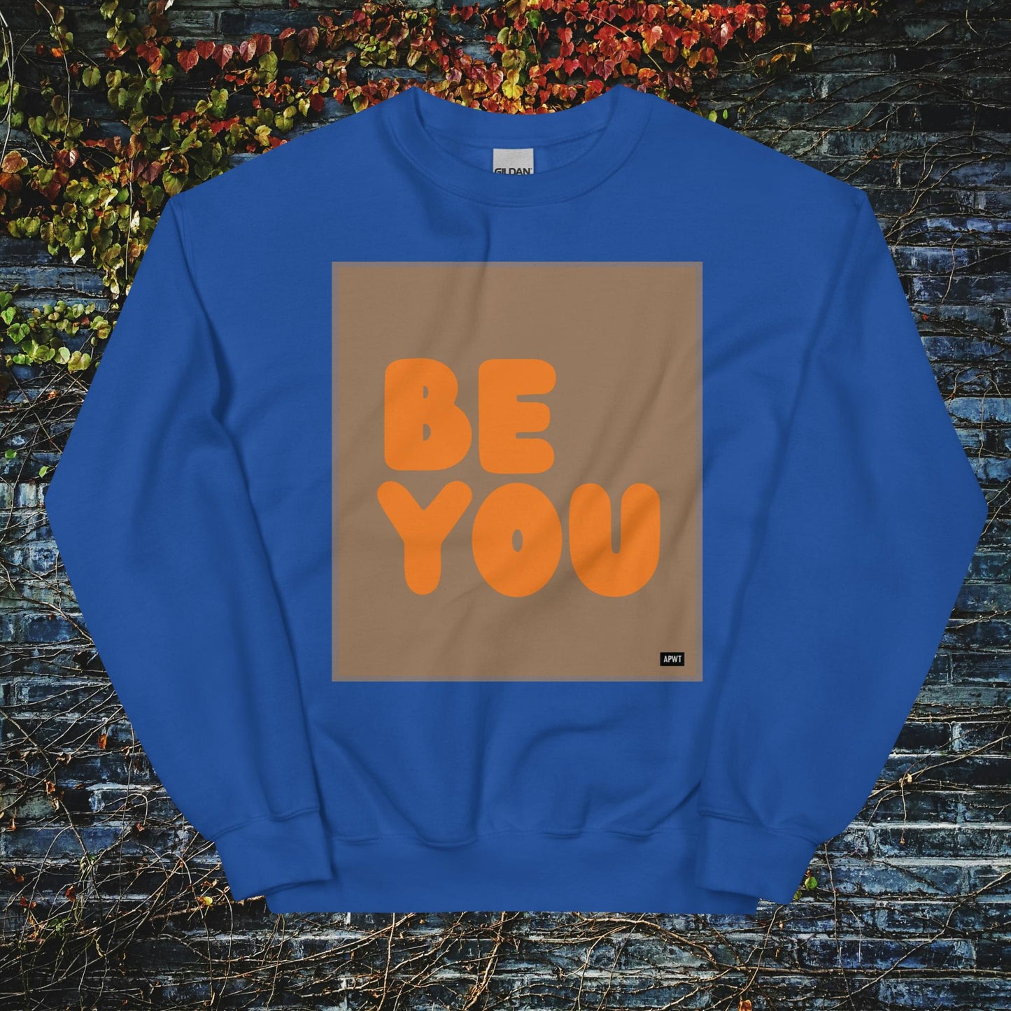 Be You in Brown and Orange Unisex Crew Neck Sweatshirt - Available in Assorted Colors
