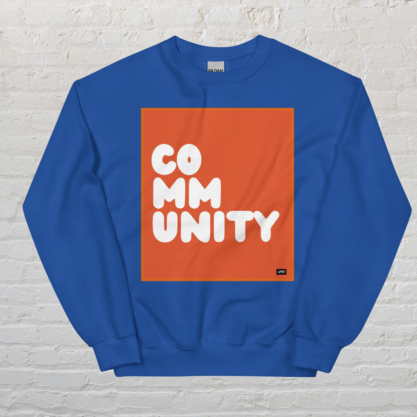 A Community in Tangerine Unisex Crew Neck Sweatshirt - Available in Assorted Colors