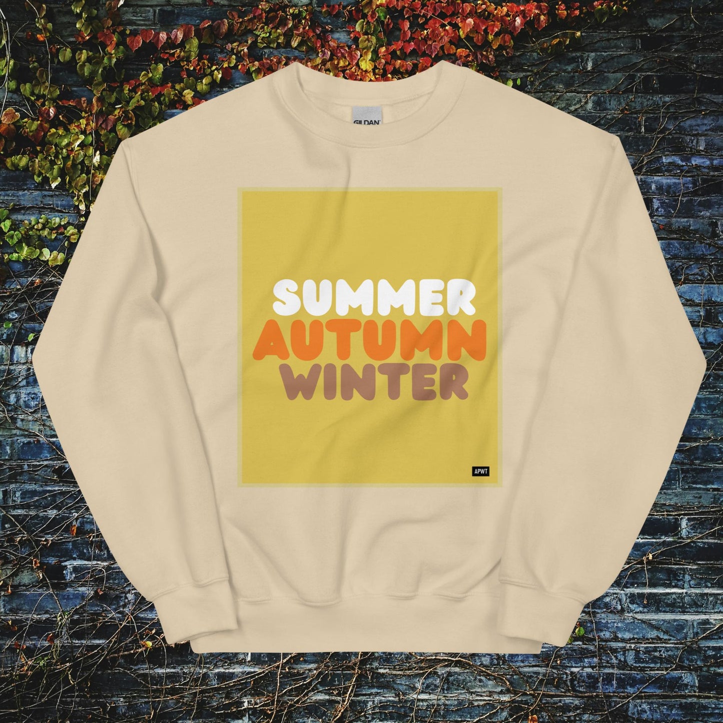 Autumn in Yellow Unisex Crew Neck Sweatshirt - Available in Assorted Colors