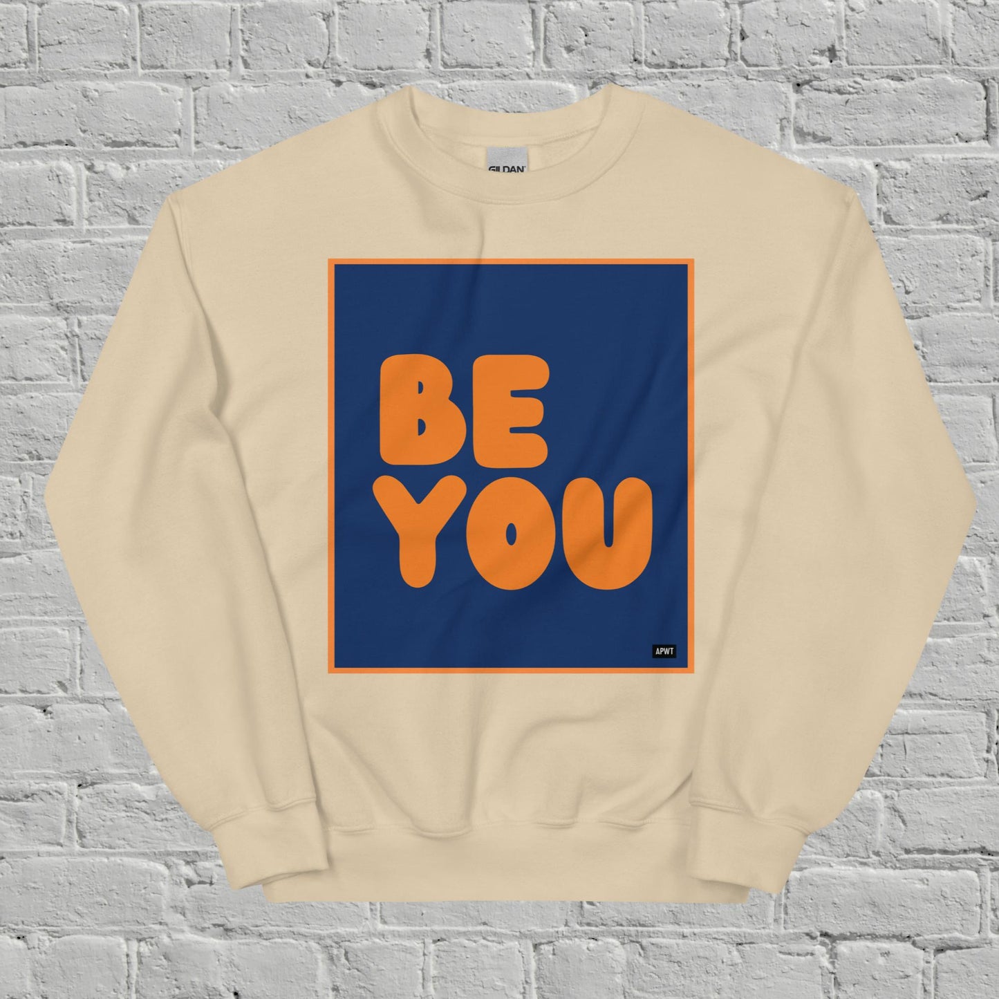 Be You in Blue and Orange Unisex Crew Neck Sweatshirt - Available in Assorted Colors