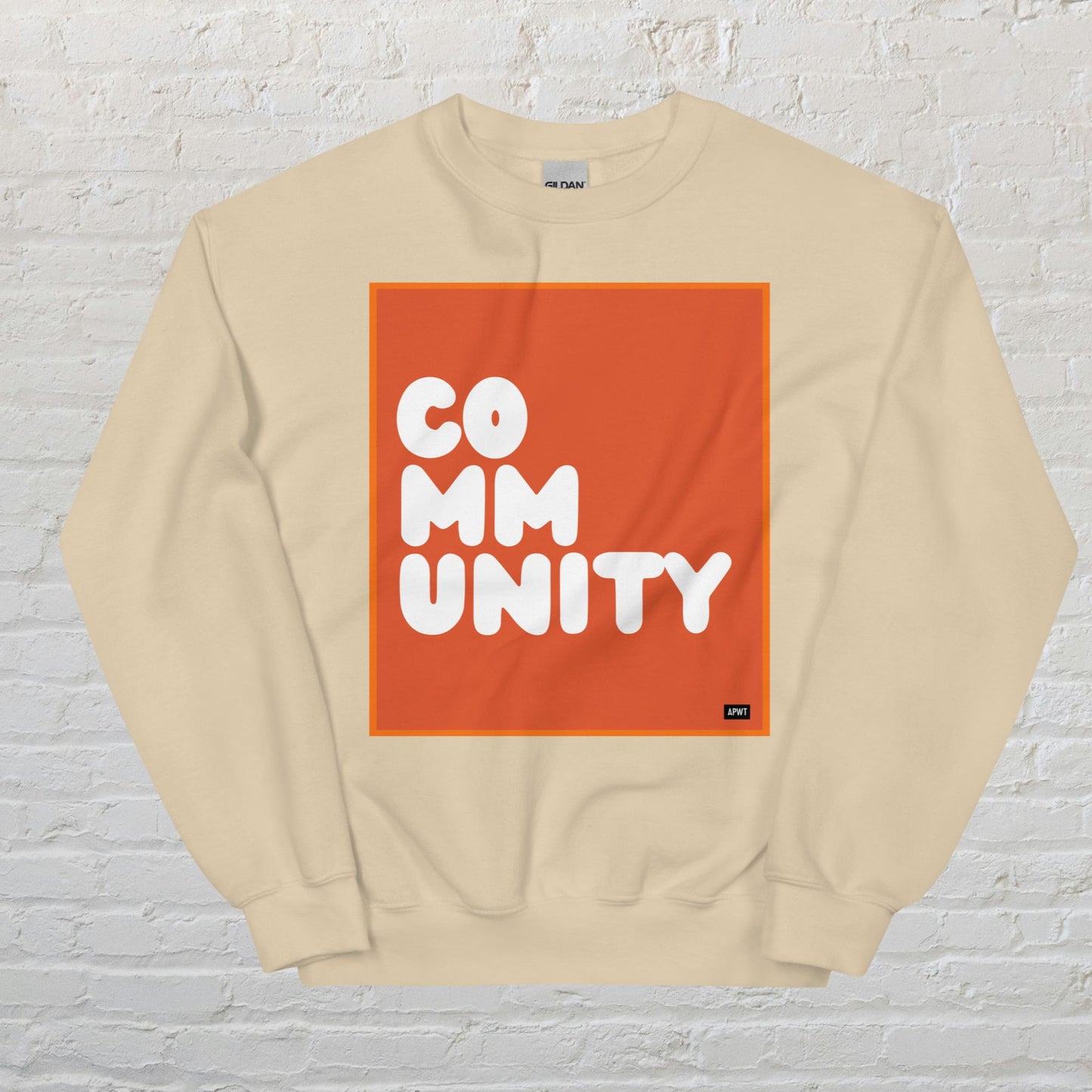 A Community in Tangerine Unisex Crew Neck Sweatshirt - Available in Assorted Colors