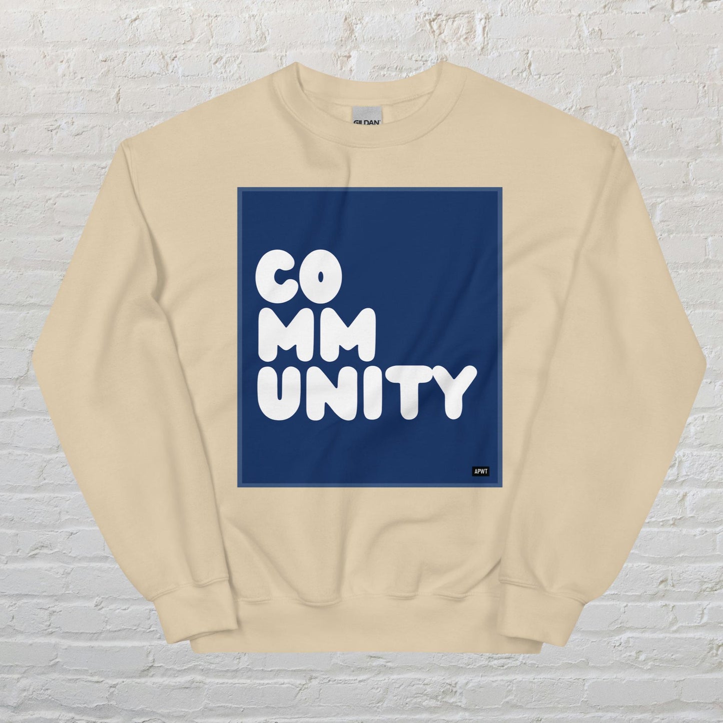 A Community in Dark Blue Unisex Crew Neck Sweatshirt