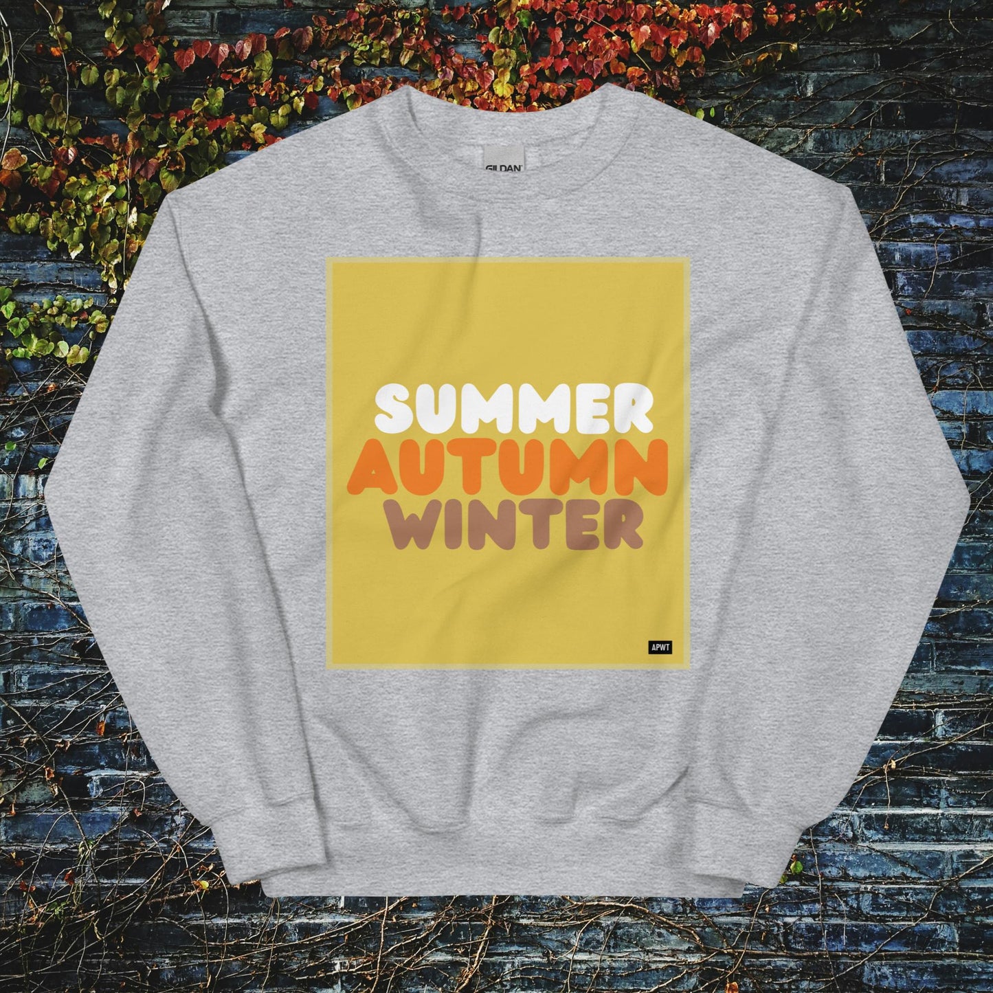 Autumn in Yellow Unisex Crew Neck Sweatshirt - Available in Assorted Colors