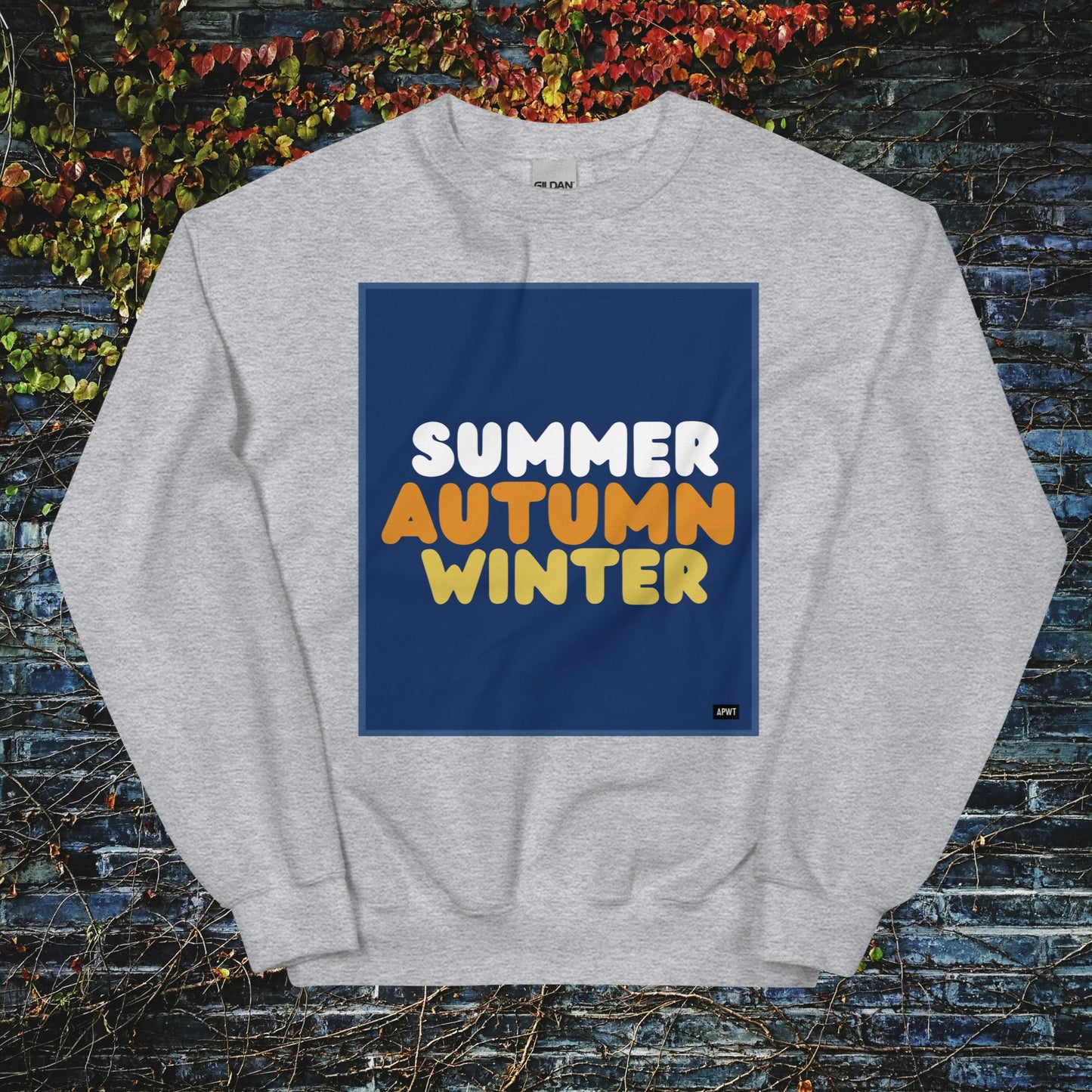 Autumn in Blue Unisex Crew Neck Sweatshirt - Available in Assorted Colors