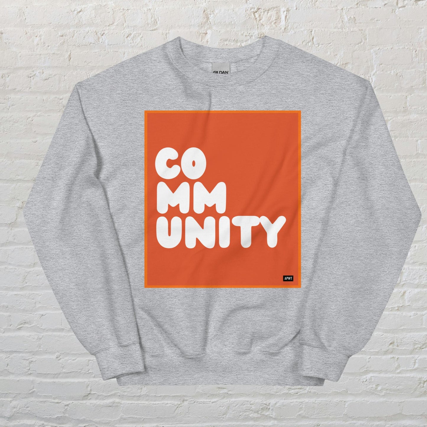 A Community in Tangerine Unisex Crew Neck Sweatshirt - Available in Assorted Colors