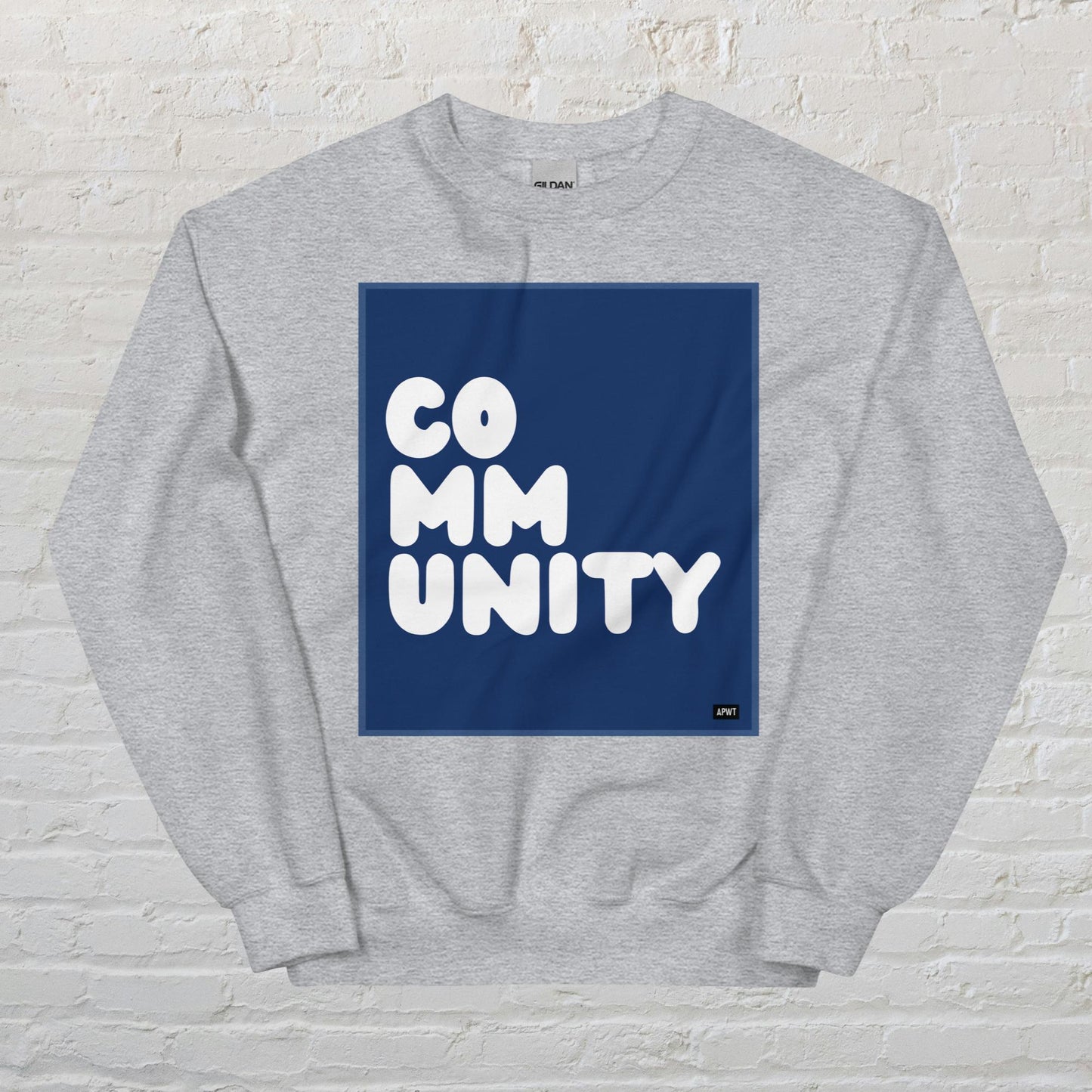 A Community in Dark Blue Unisex Crew Neck Sweatshirt