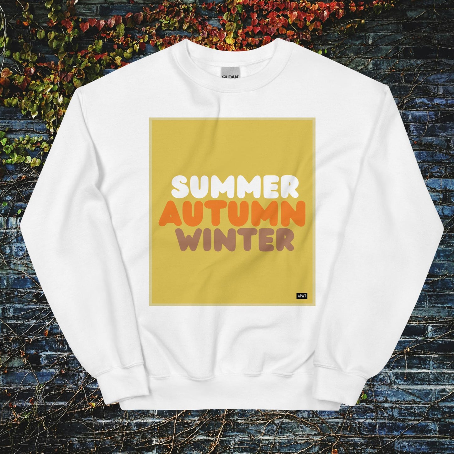 Autumn in Yellow Unisex Crew Neck Sweatshirt - Available in Assorted Colors