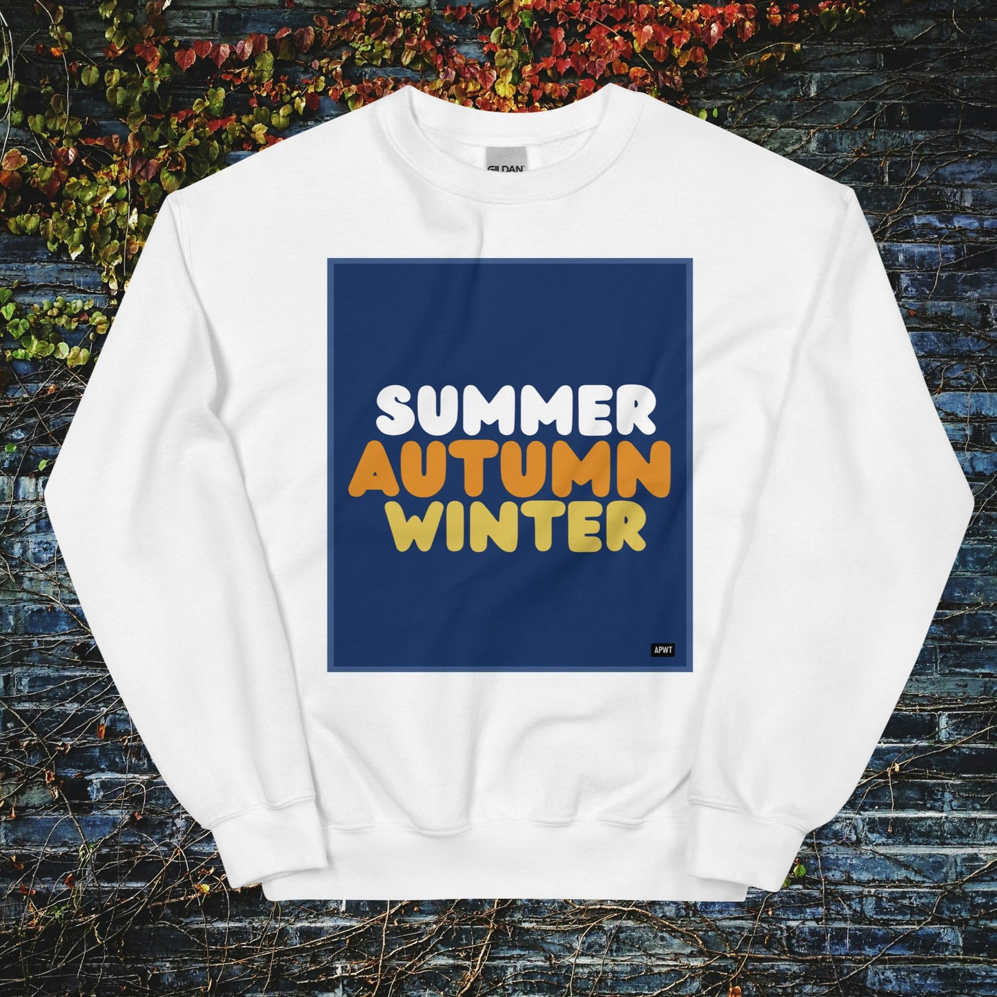 Autumn in Blue Unisex Crew Neck Sweatshirt - Available in Assorted Colors