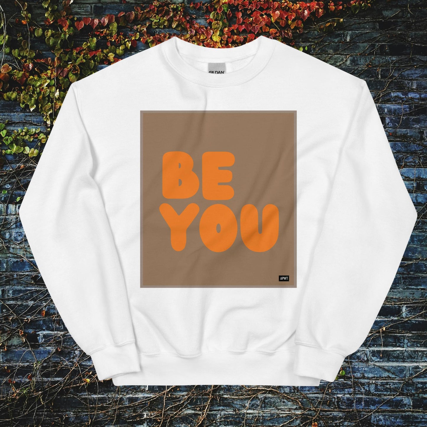 Be You in Brown and Orange Unisex Crew Neck Sweatshirt - Available in Assorted Colors