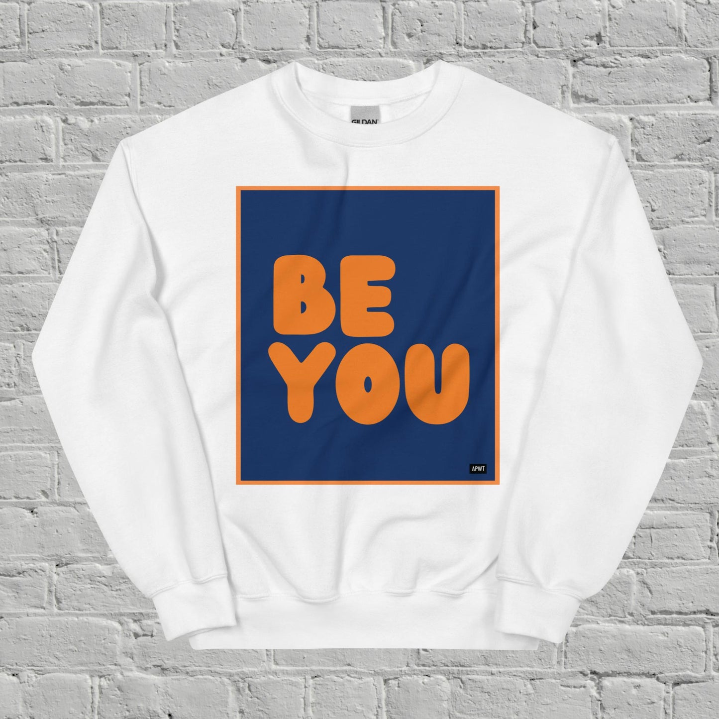 Be You in Blue and Orange Unisex Crew Neck Sweatshirt - Available in Assorted Colors