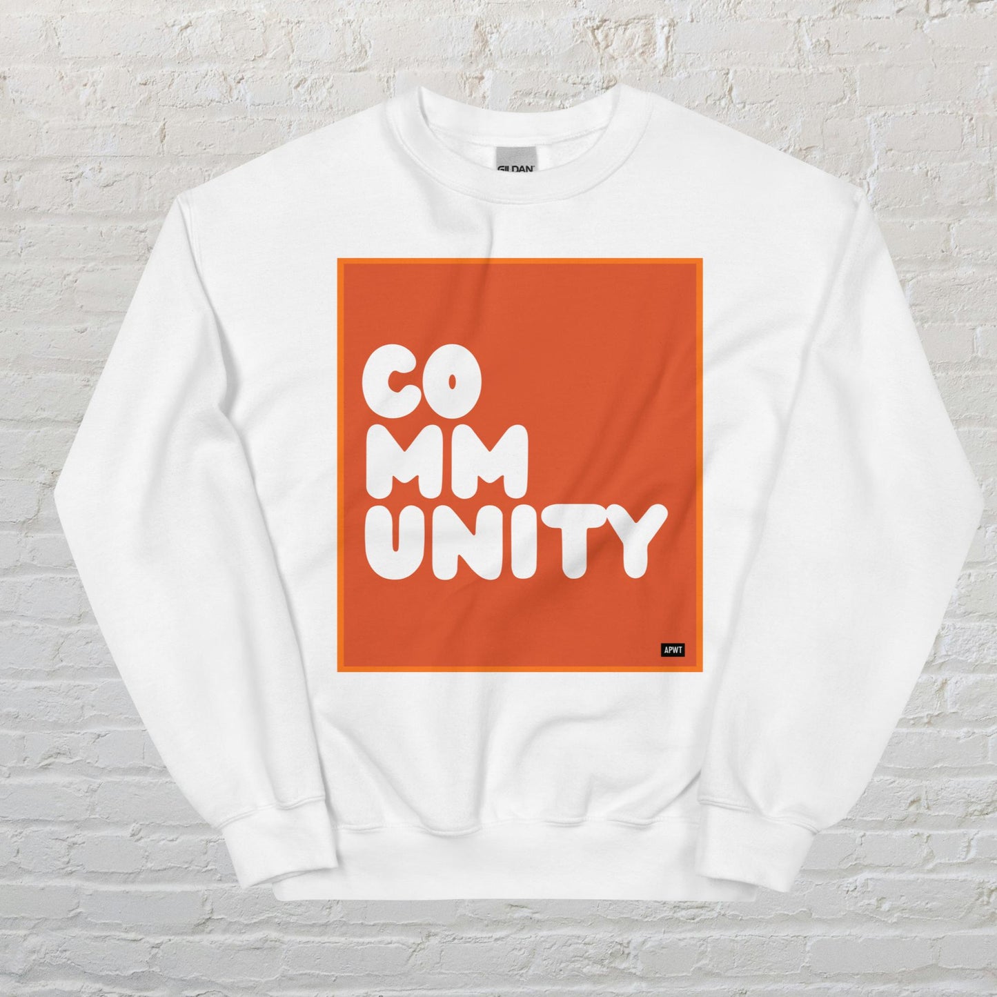 A Community in Tangerine Unisex Crew Neck Sweatshirt - Available in Assorted Colors