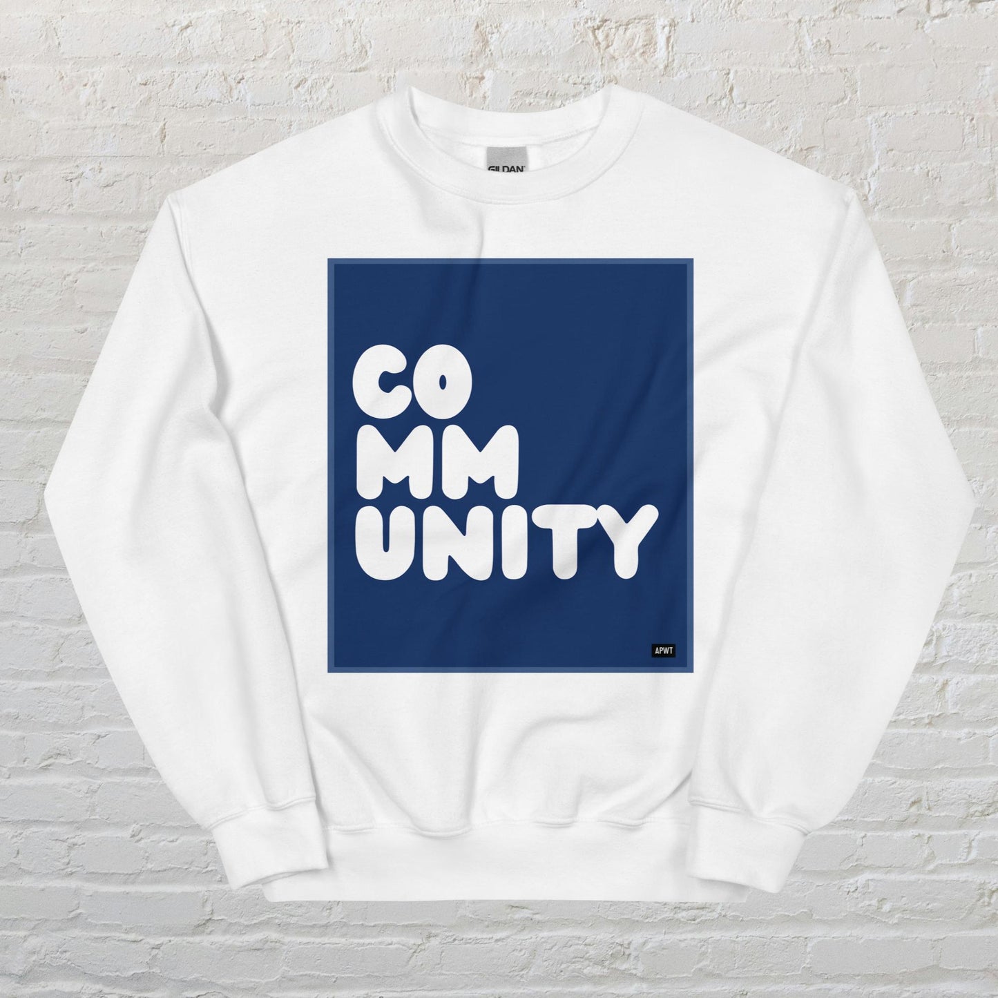 A Community in Dark Blue Unisex Crew Neck Sweatshirt