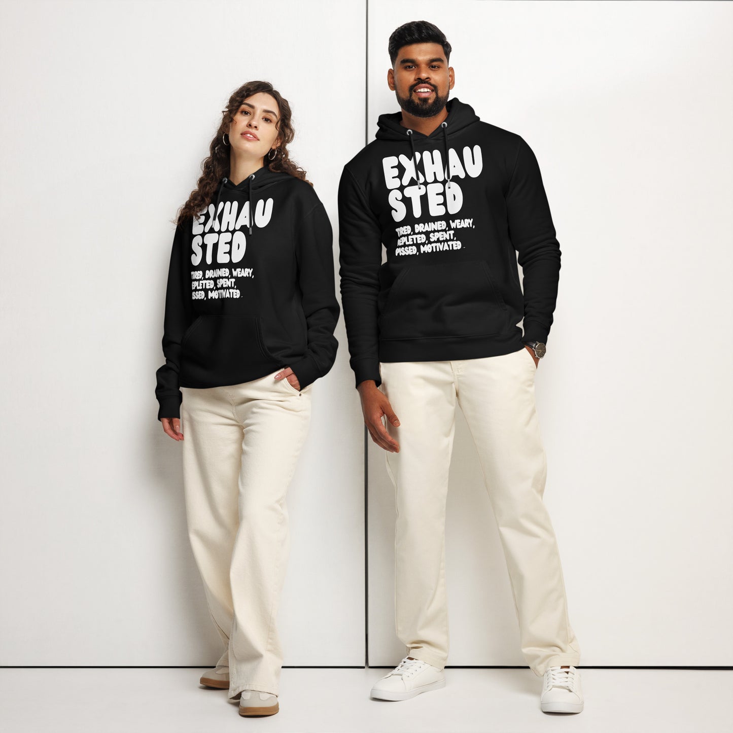 Be You in Black and White Premium Unisex Hoodie