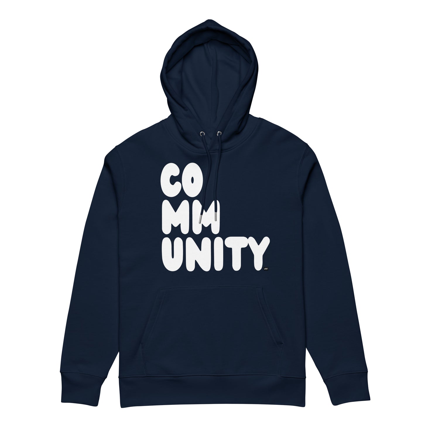 Community in Blue and White Premium Unisex Hoodie - The APWT Gift Shop